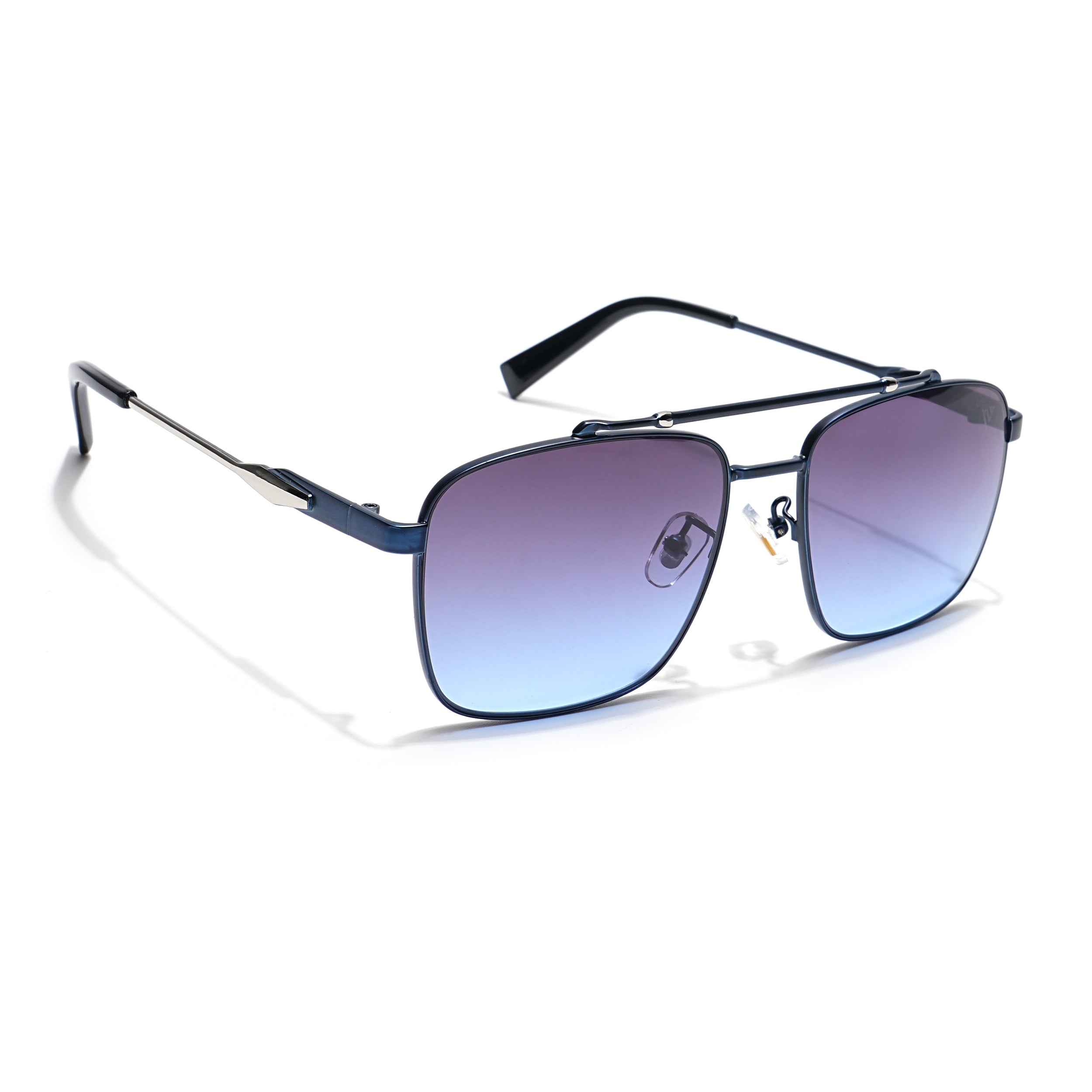 Wayfarer Sunglasses (Grey & Purple Lens | Blue Frame - MG6043)