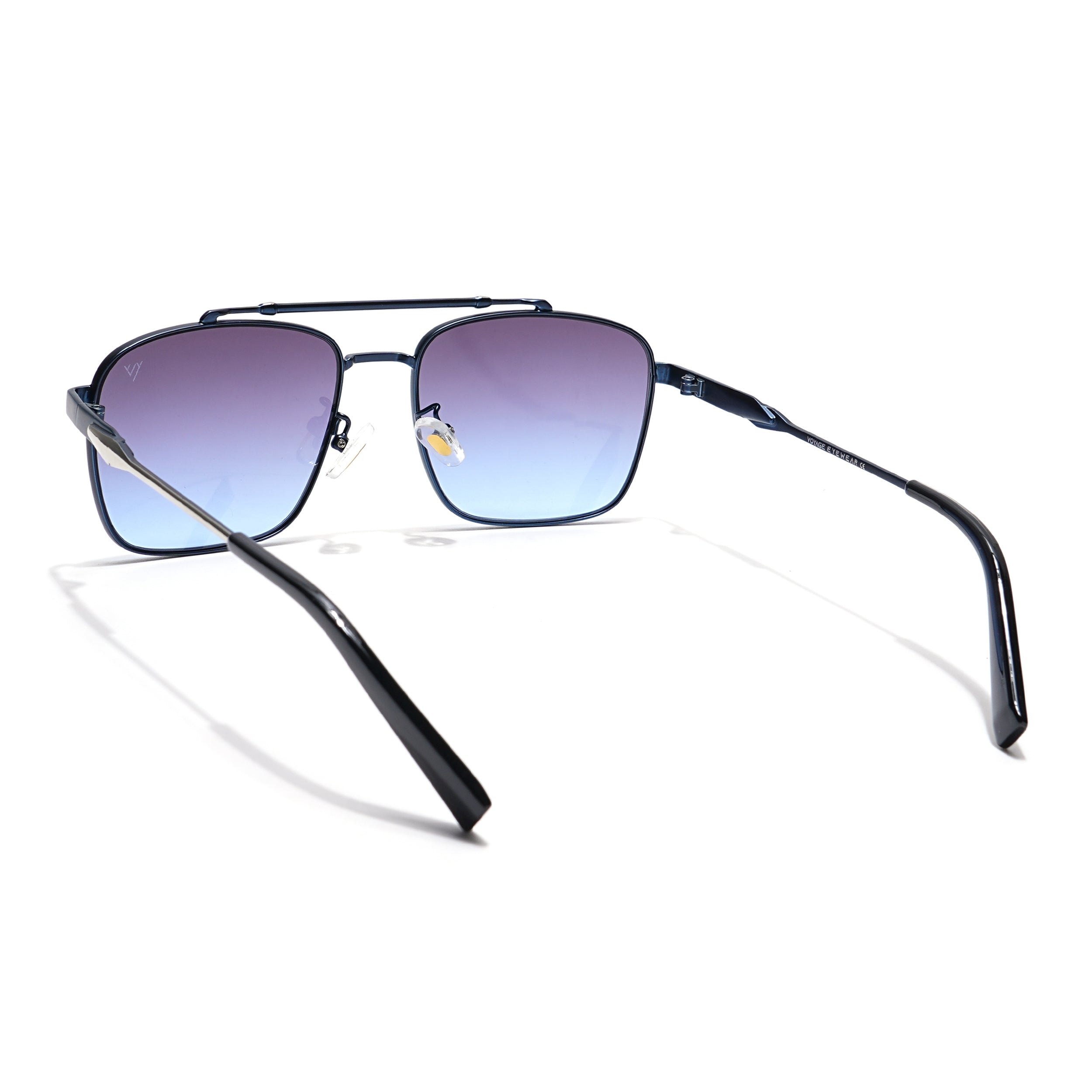 Wayfarer Sunglasses (Grey & Purple Lens | Blue Frame - MG6043)