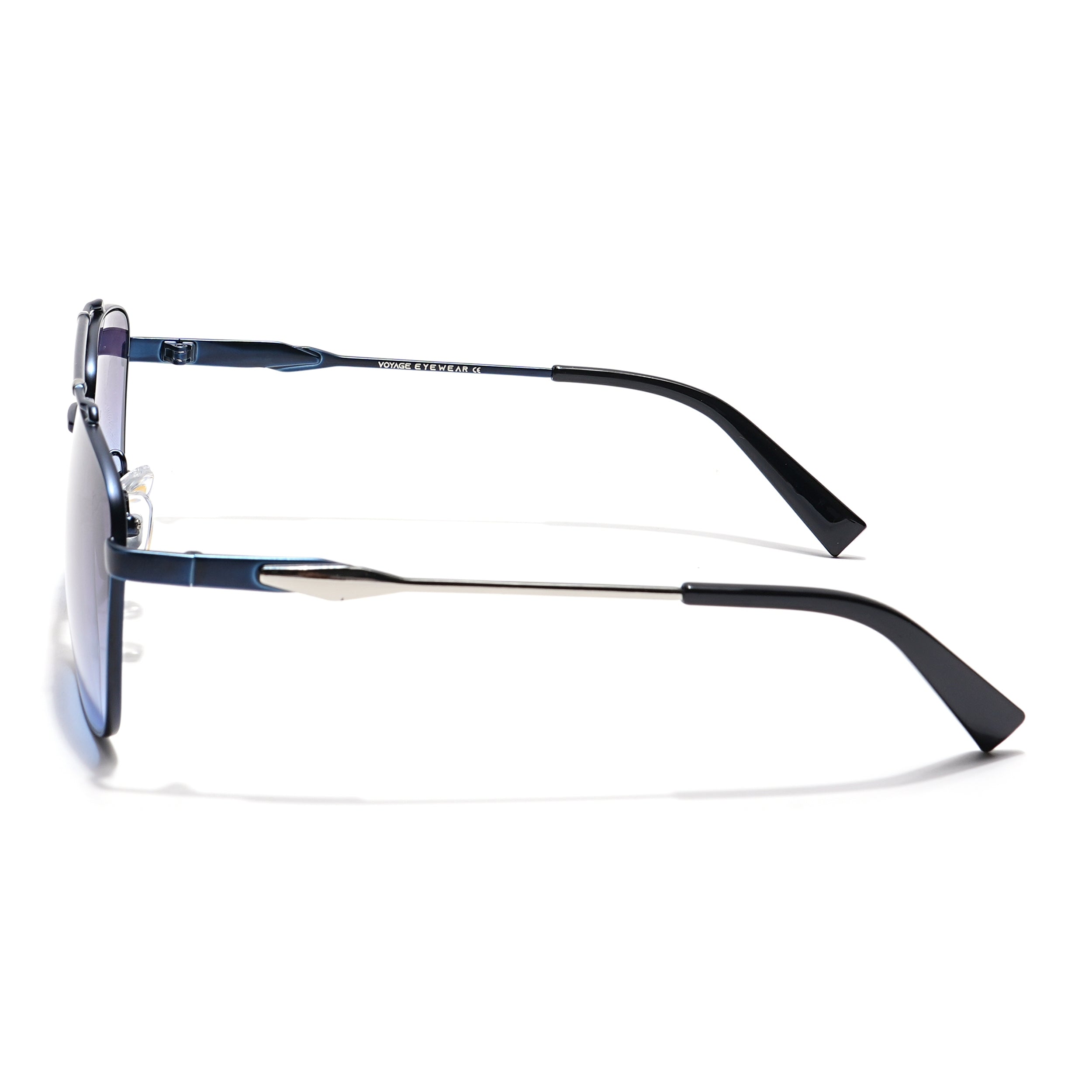 Wayfarer Sunglasses (Grey & Purple Lens | Blue Frame - MG6043)