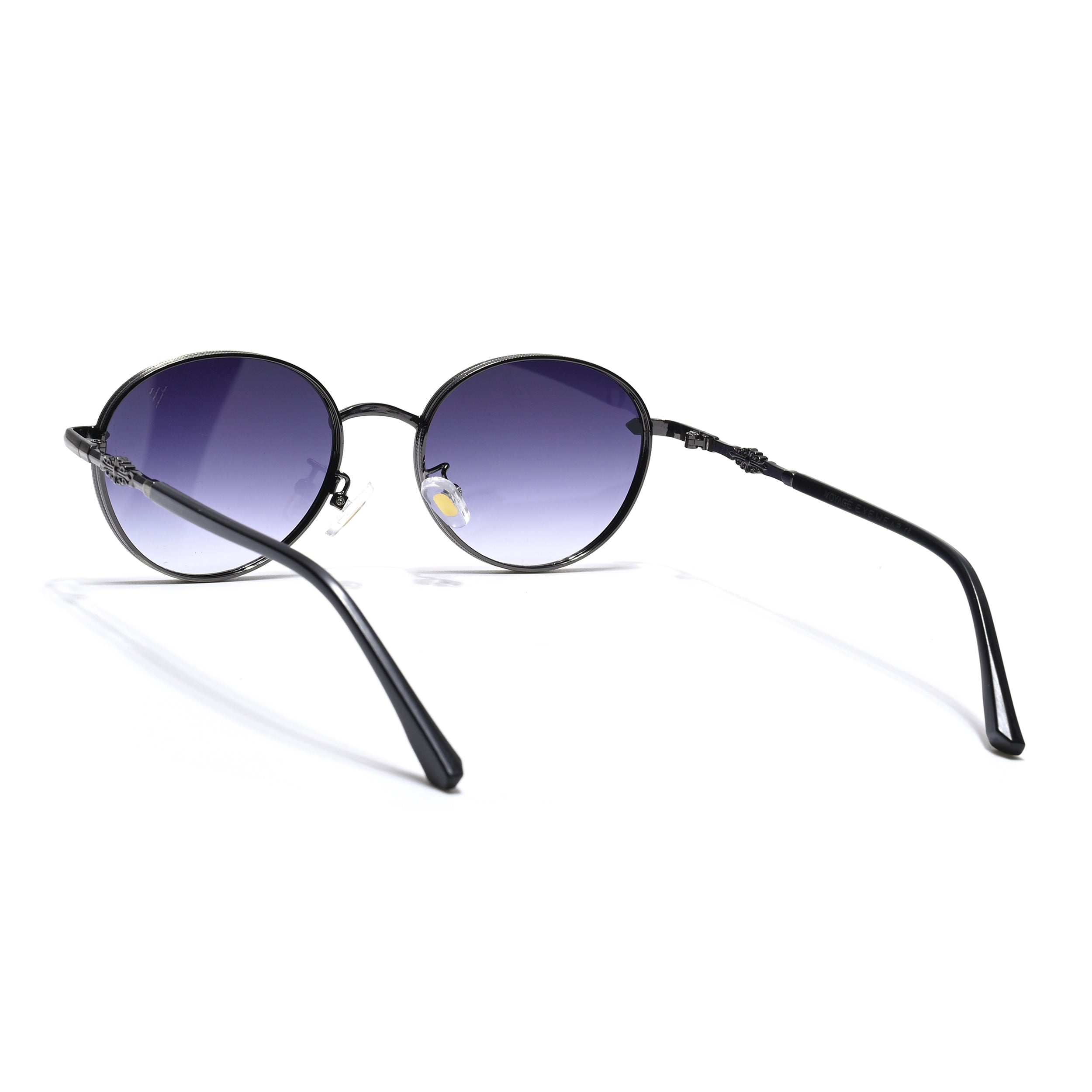 Shadow | Silver Round Sunglasses | Grey & Clear Lens - MG6732