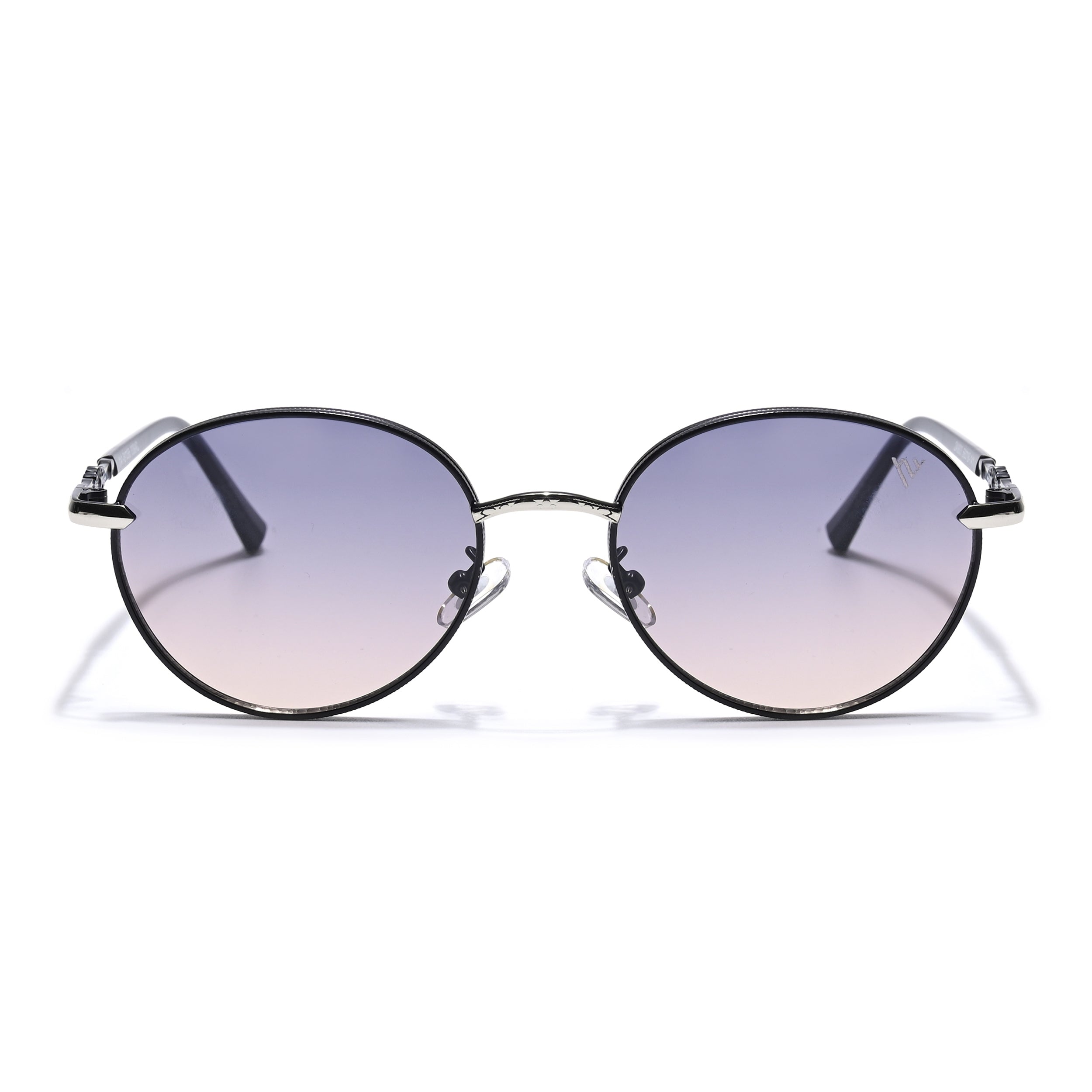 Shadow | Black Round Sunglasses | Grey & Pink Lens - MG6733