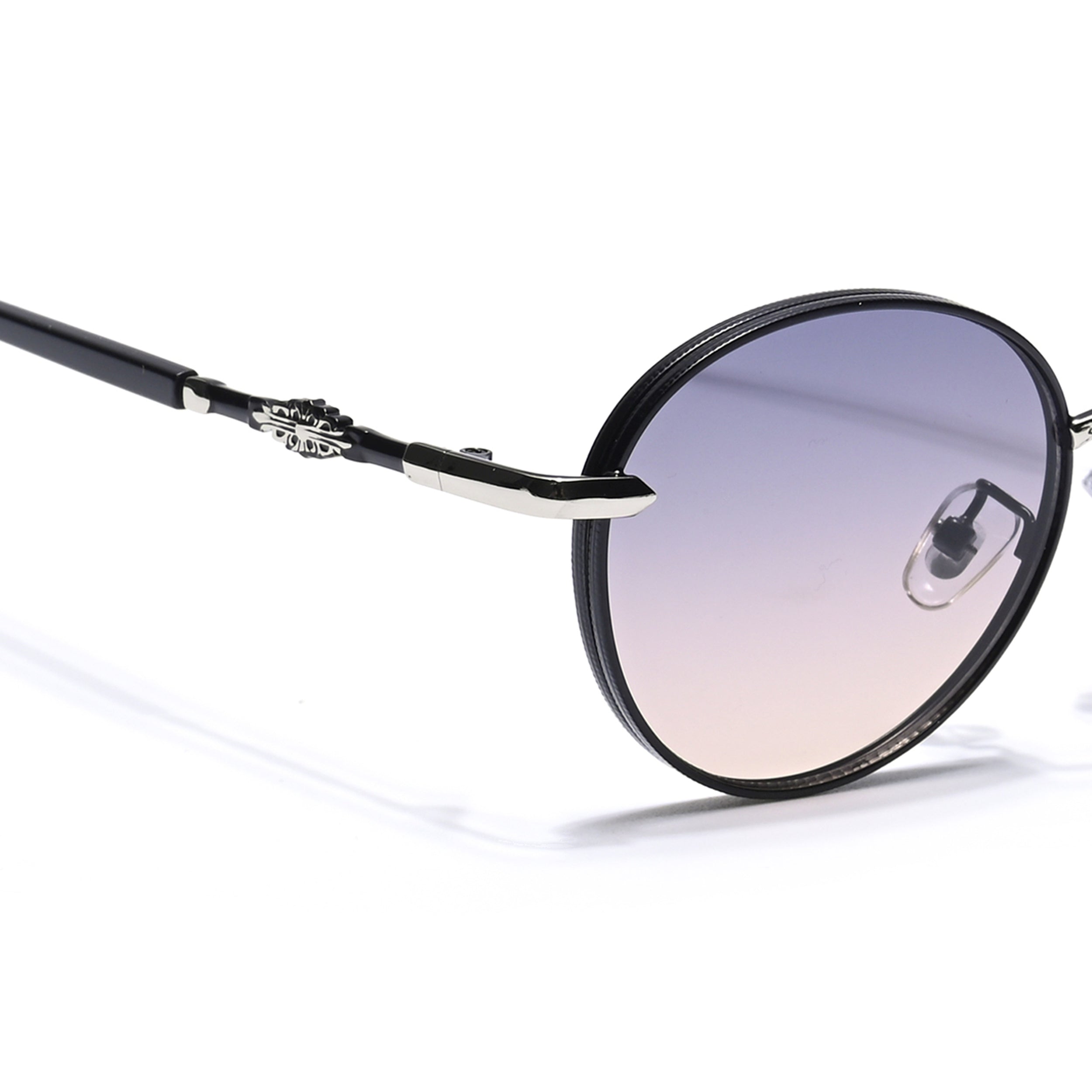 Shadow | Black Round Sunglasses | Grey & Pink Lens - MG6733