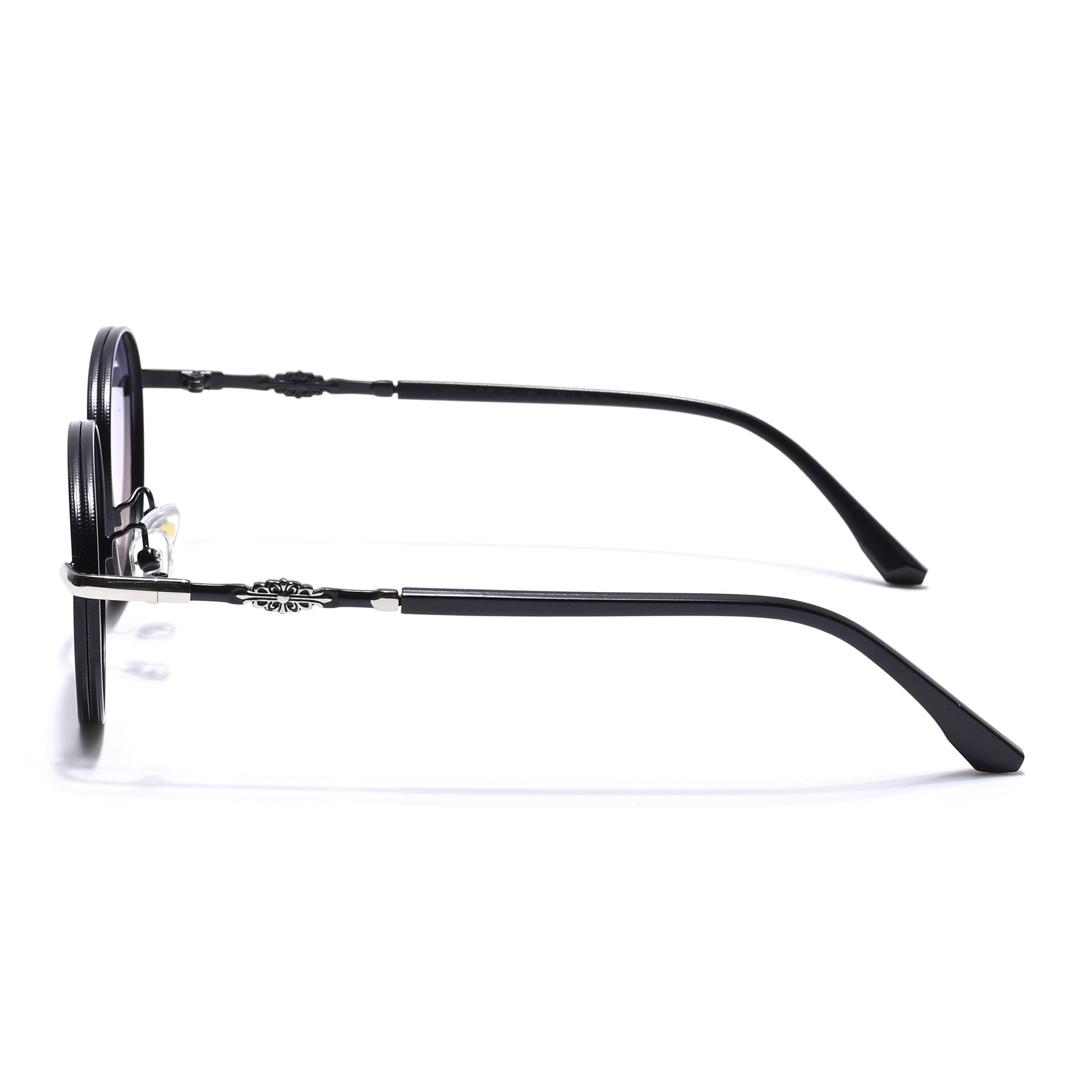Shadow | Black Round Sunglasses | Grey & Pink Lens - MG6733