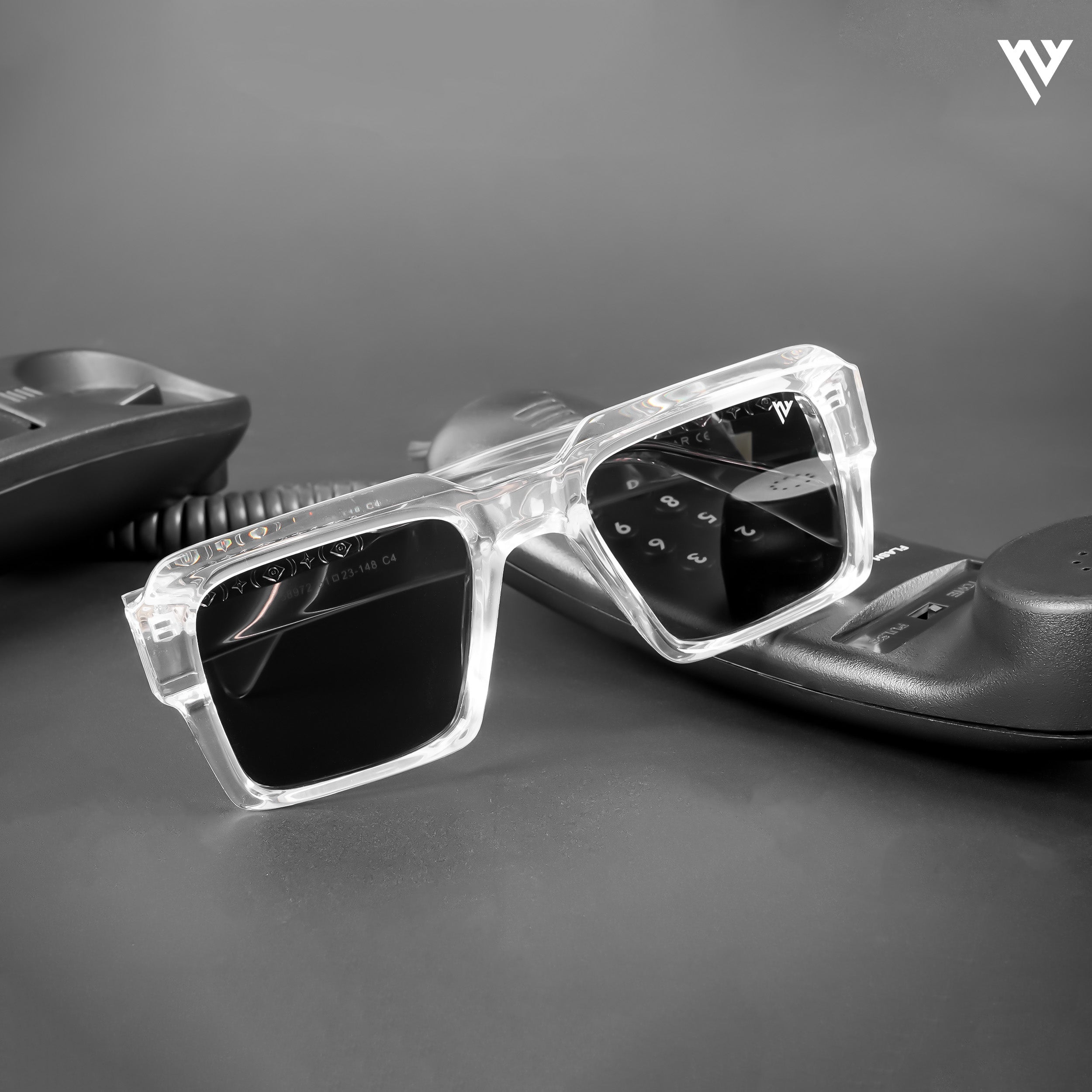 Voyage Exclusive Transparent Polarized Wayfarer Sunglasses for Men & Women - PMG4752