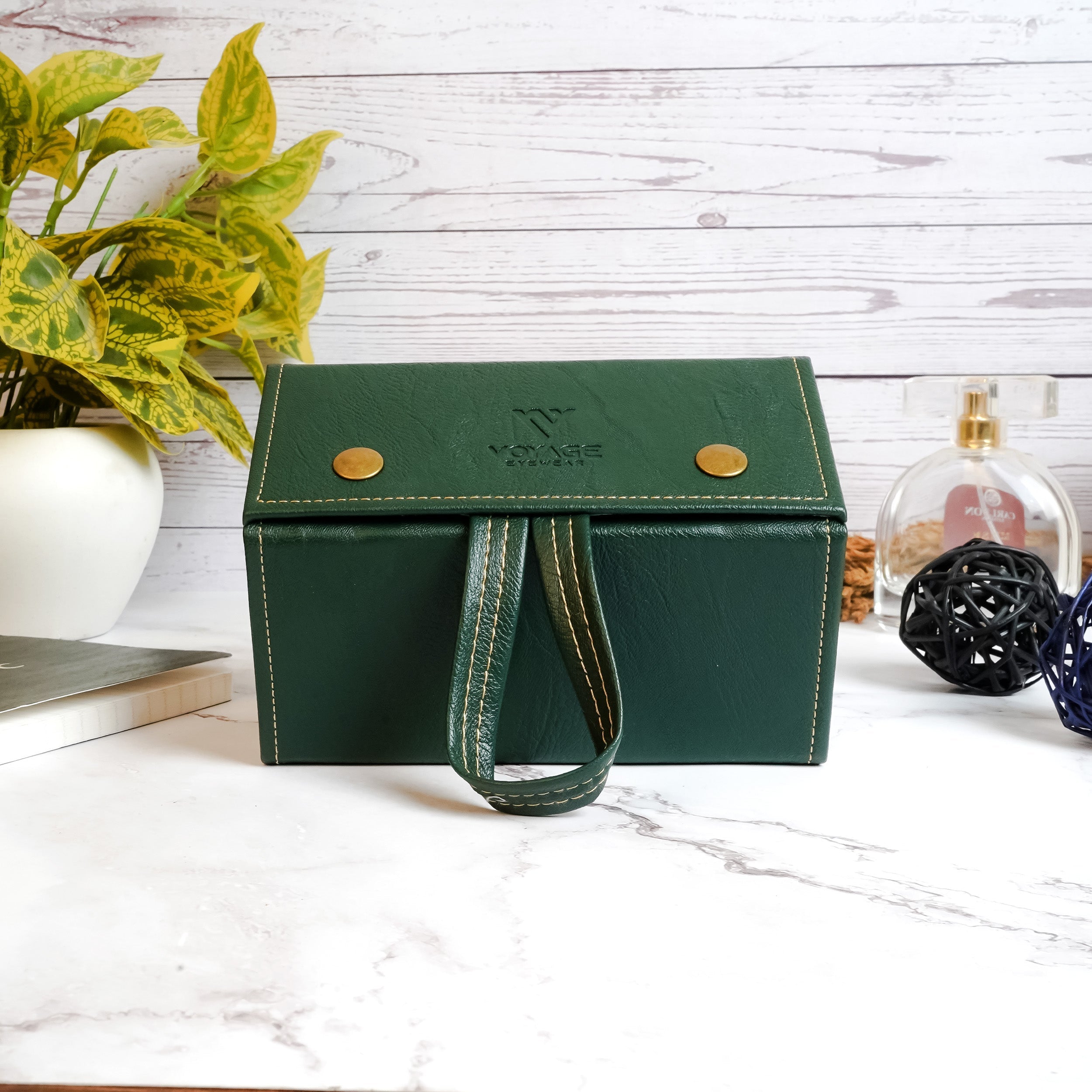 Voyage Green Sunglasses or Eyeglasses Storage Box