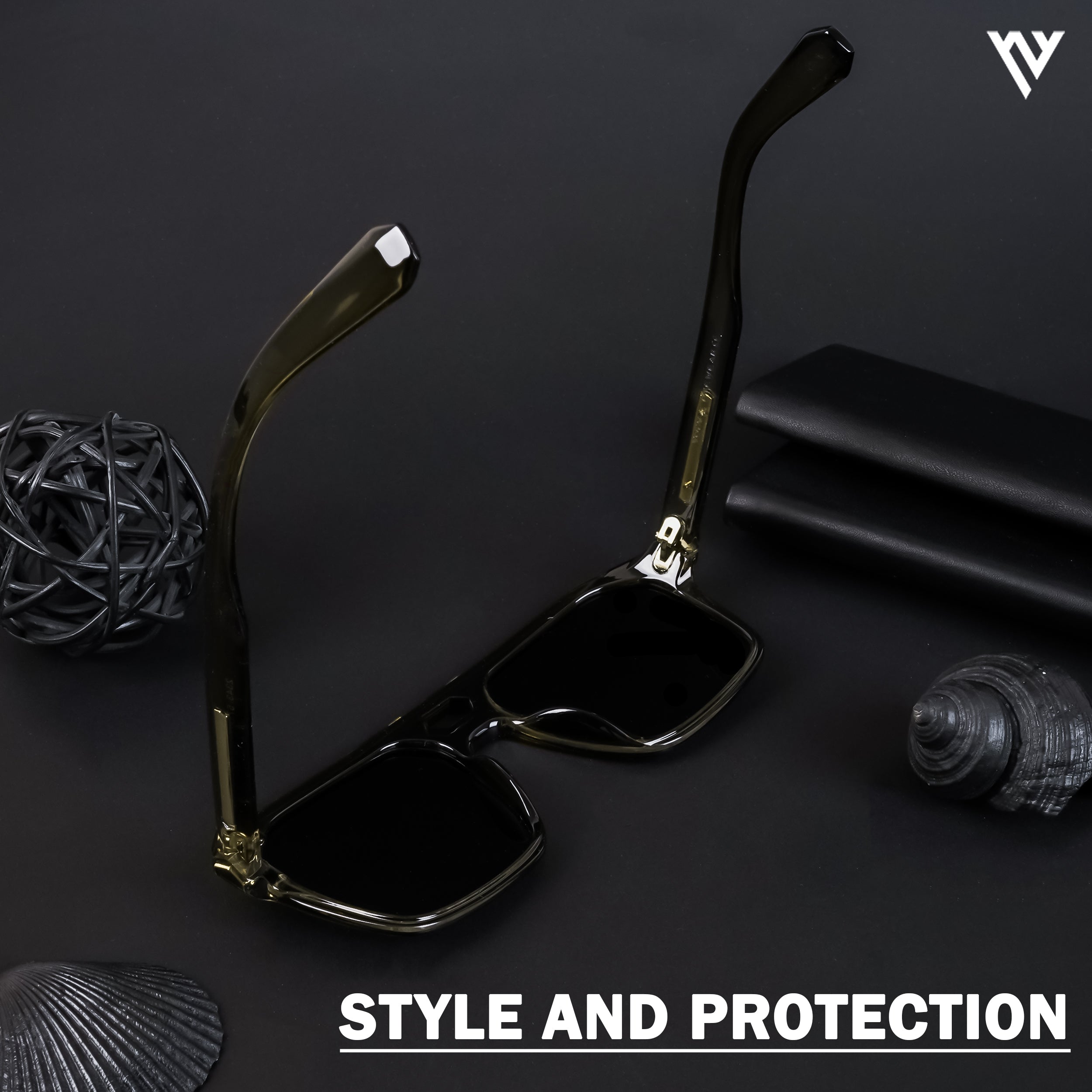 Voyage Exclusive Green Polarized Wayfarer Sunglasses for Men & Women (2343PMG4347)