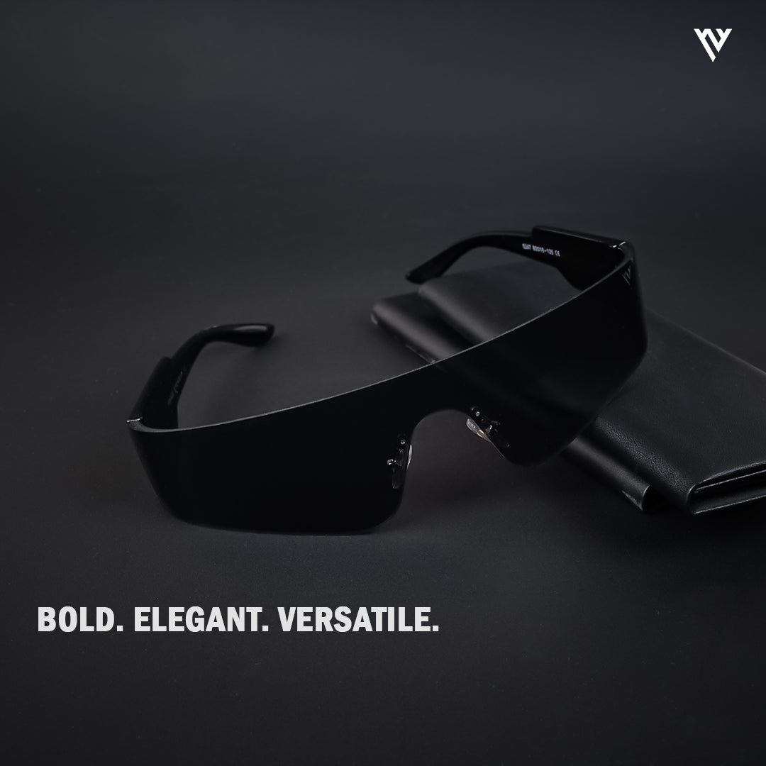 Voyage Exclusive Black Polarized Wrap Around Sunglasses for Men & Women - PMG4022