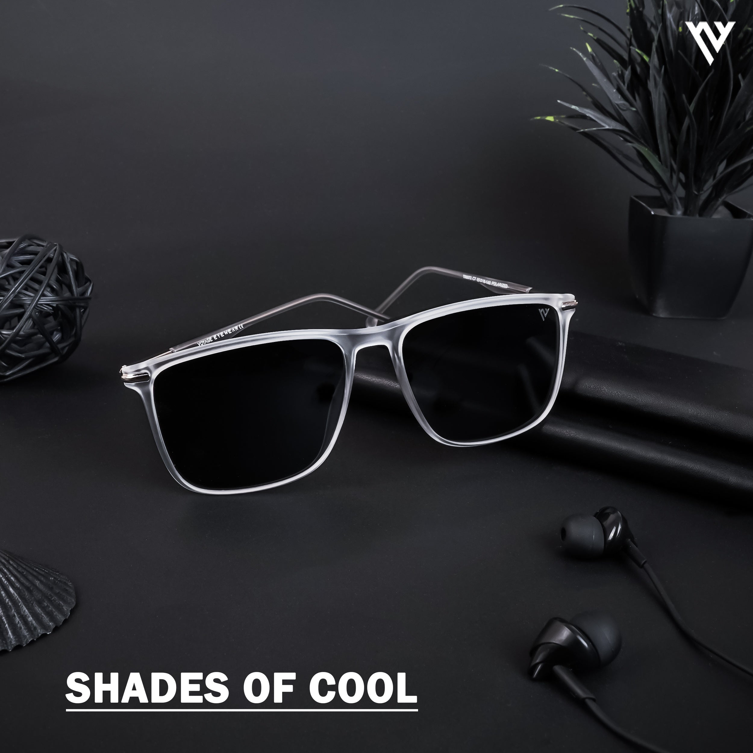 Voyage Exclusive Transparent Polarized Wayfarer Sunglasses for Men & Women (TR8072PMG4303)