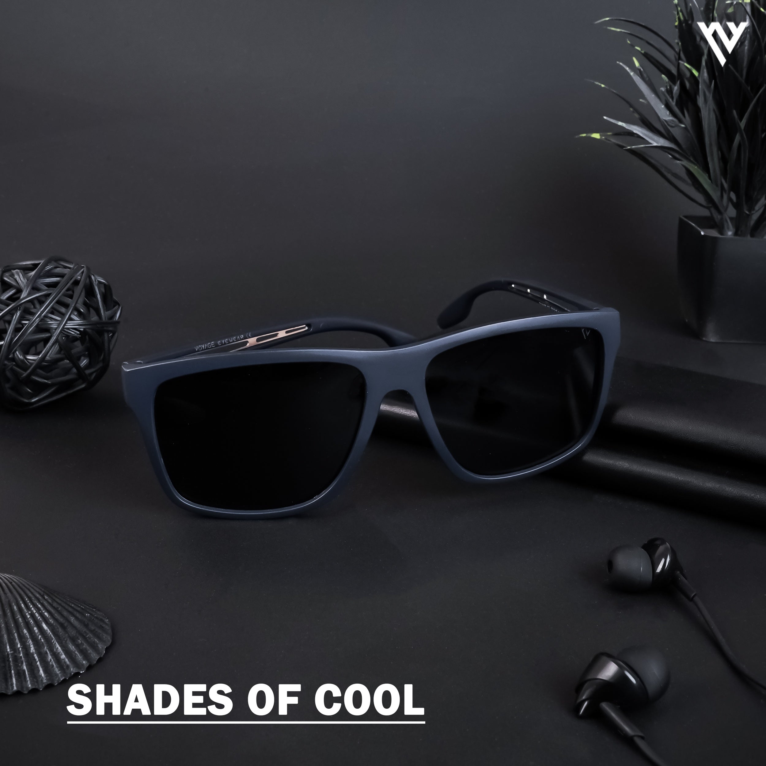 Navy Blue Polarized Wayfarer Sunglasses - PMG4308