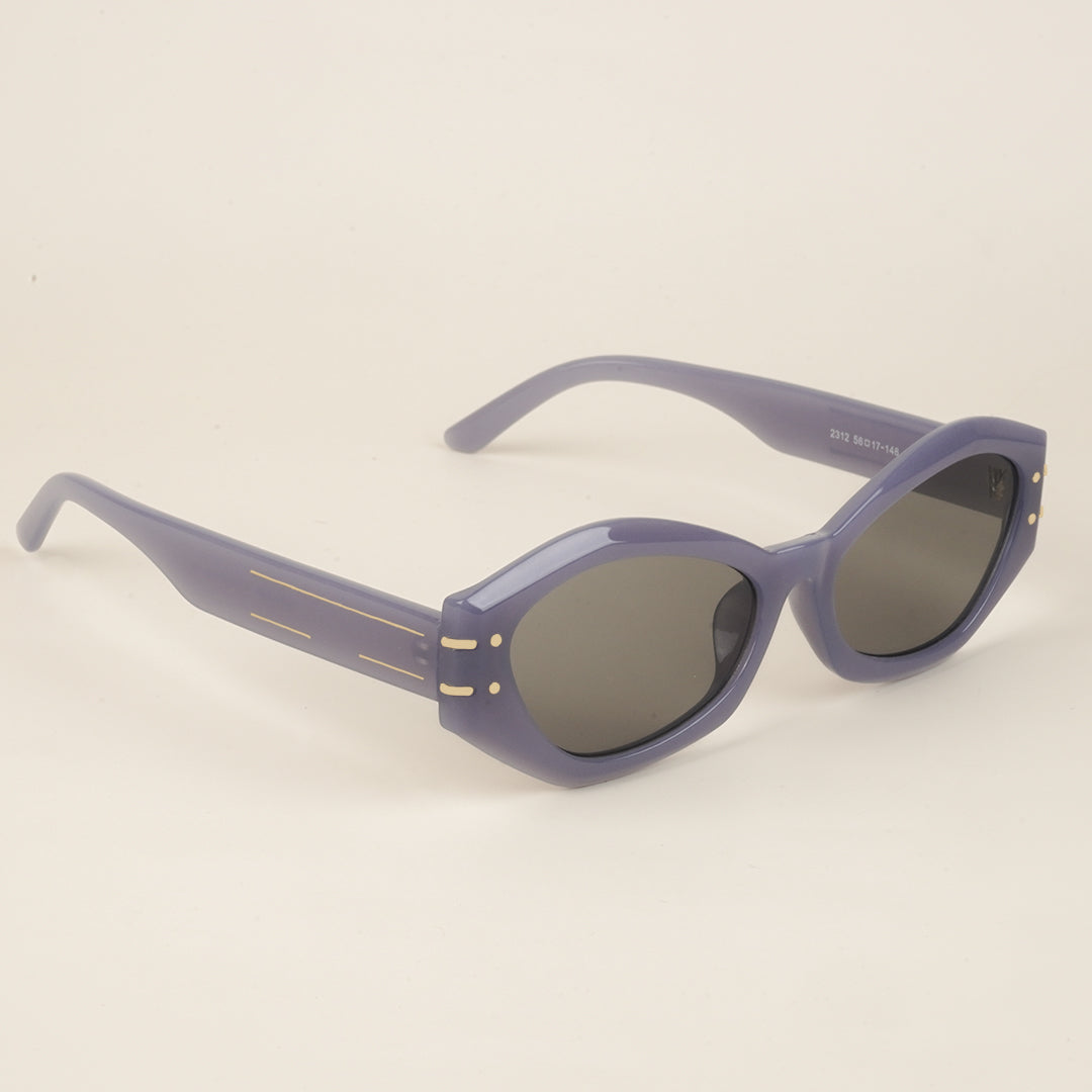 Voyage Grey Oval Sunglasses for Women (2312MG4171)