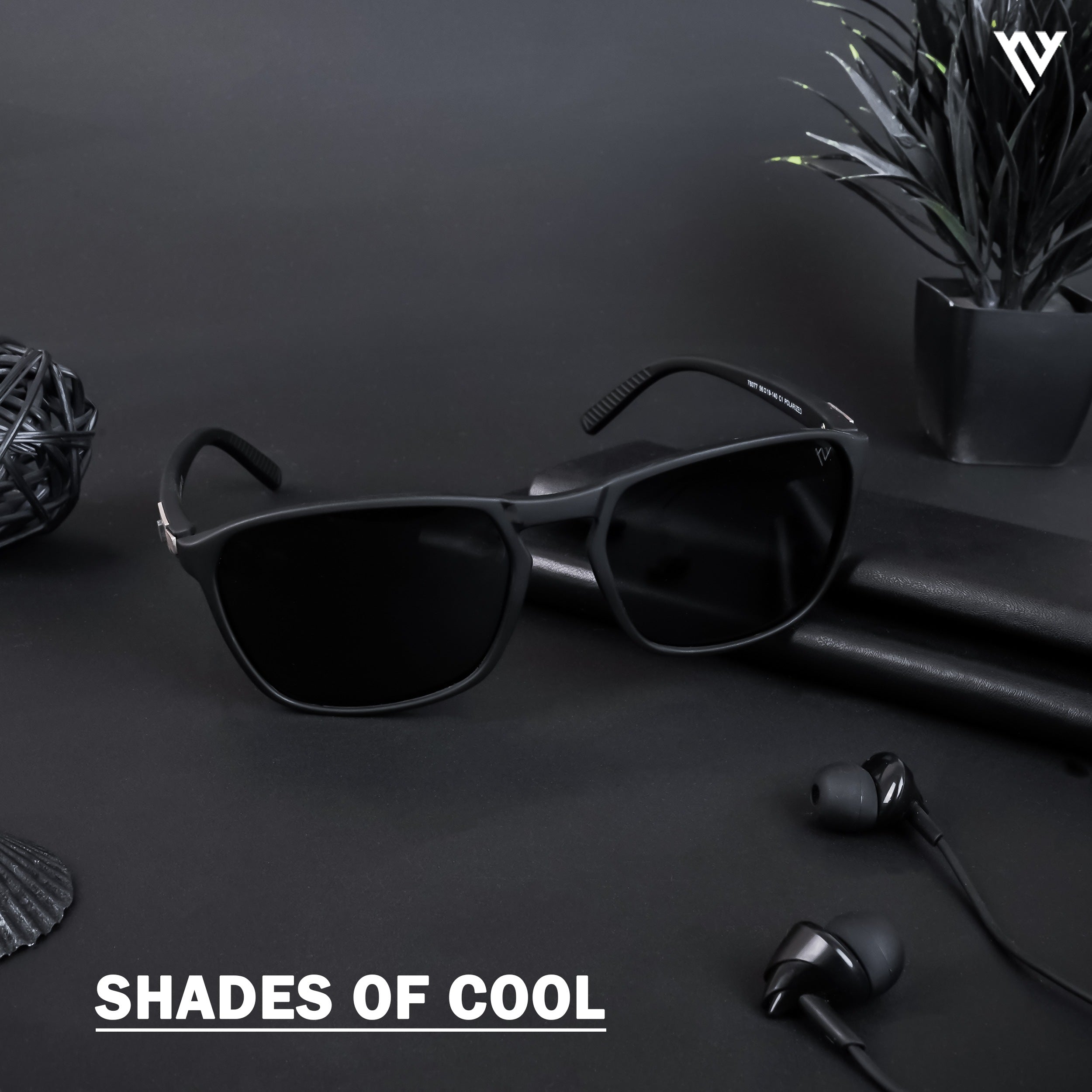 Voyage Exclusive Matt Black Polarized Wayfarer Sunglasses for Men & Women (78077PMG4306)