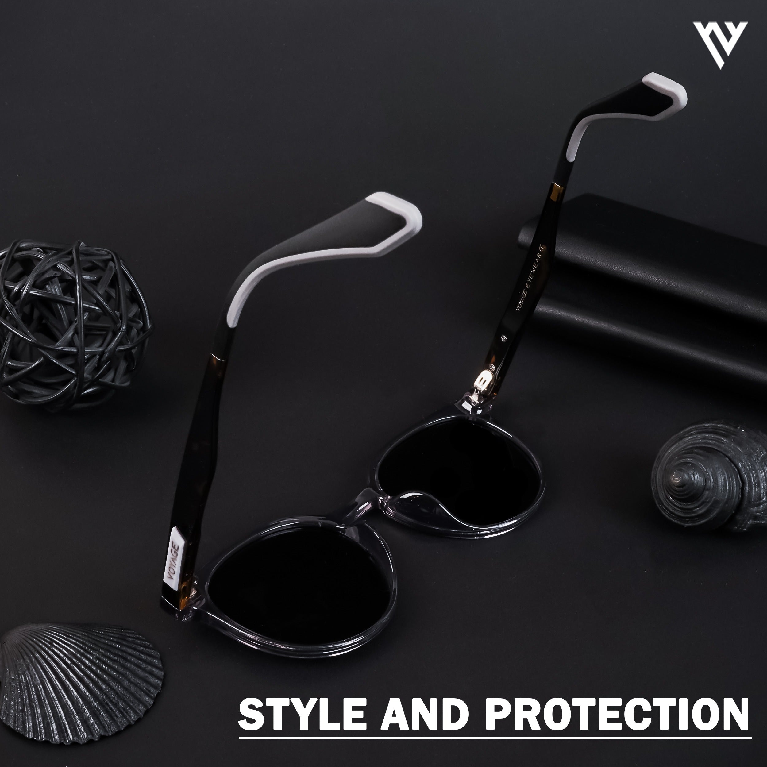 Active Grey Polarized Round Sunglasses - PMG4472