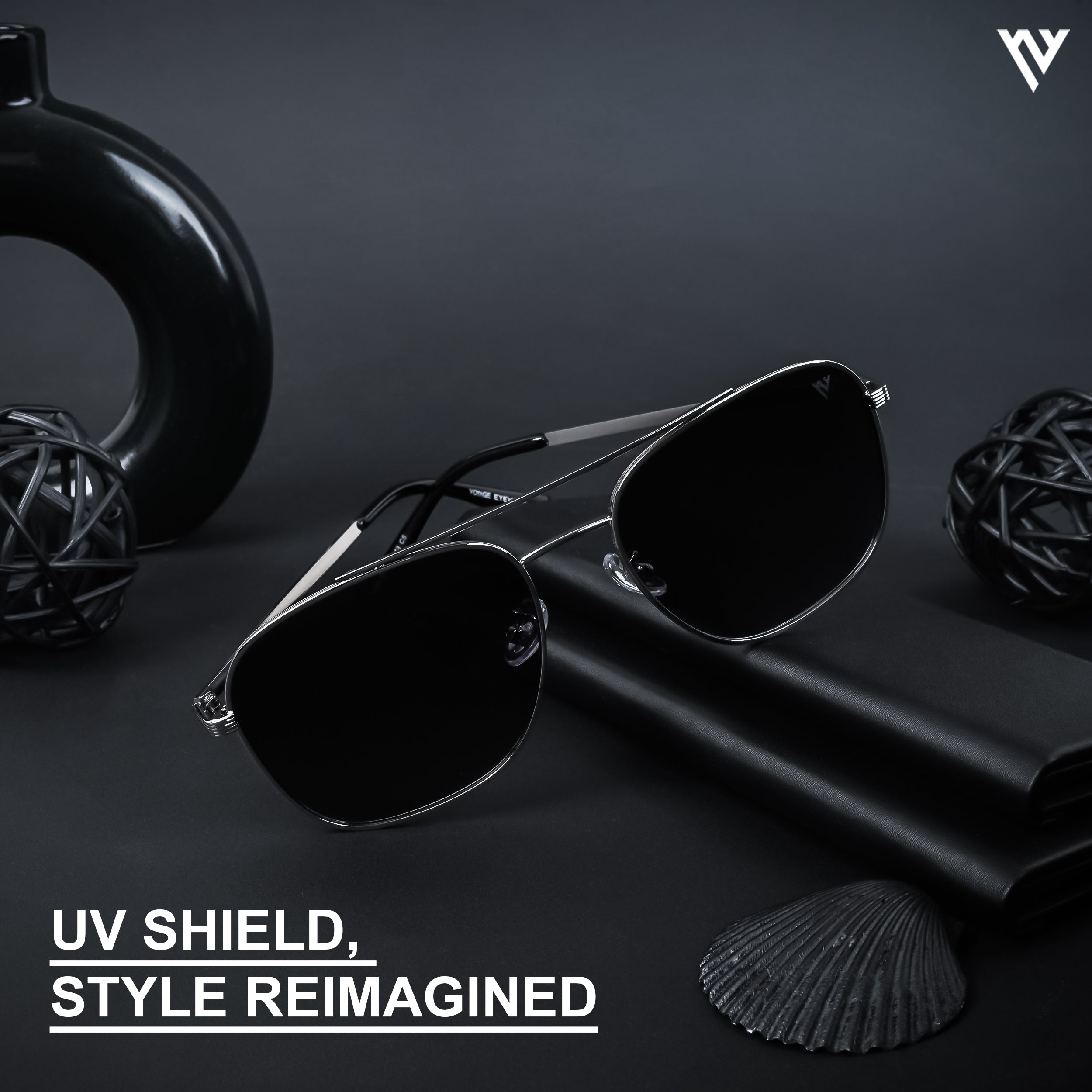 The Muse | Grey Polarized Wayfarer Sunglasses - PMG4583