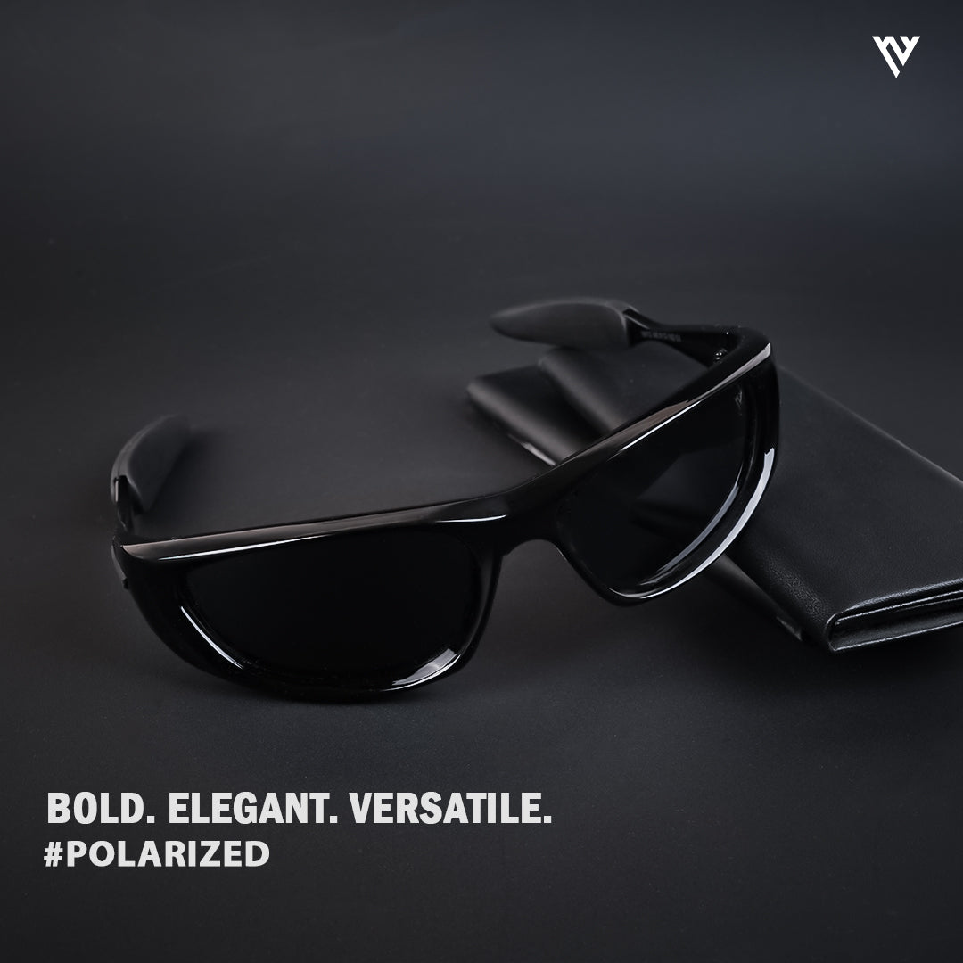 Voyage Exclusive Black Polarized Sunglasses for Men & Women - PMG4020