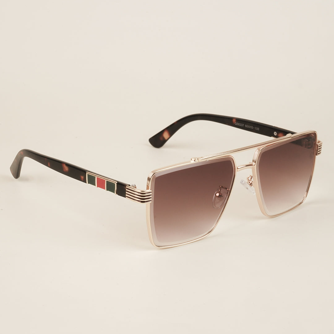 Voyage Brown & Clear Wayfarer Sunglasses for Men & Women (58237MG4176)