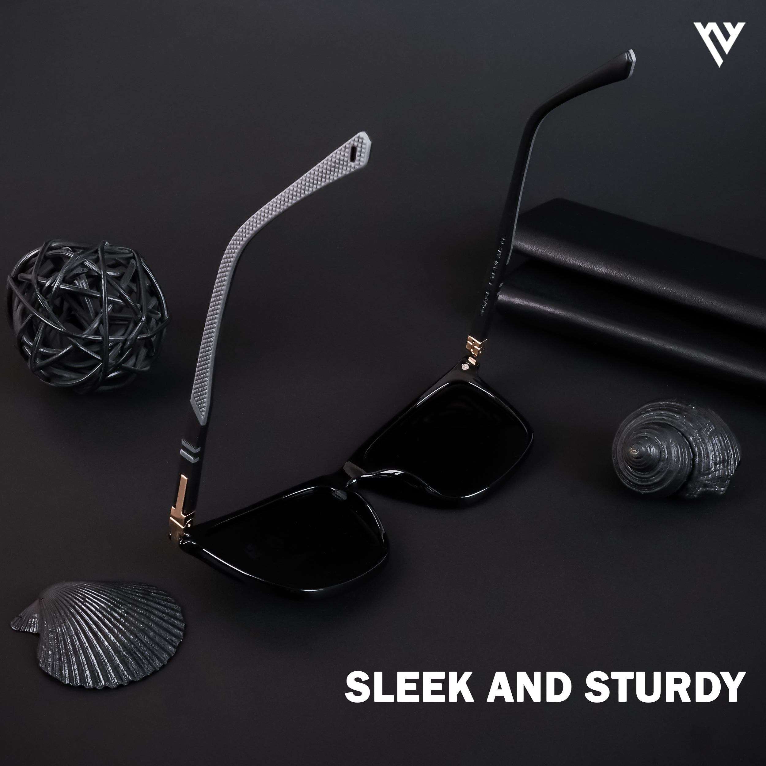 Voyage Exclusive Black Polarized Wayfarer Sunglasses for Men & Women (TR8082PMG4490)