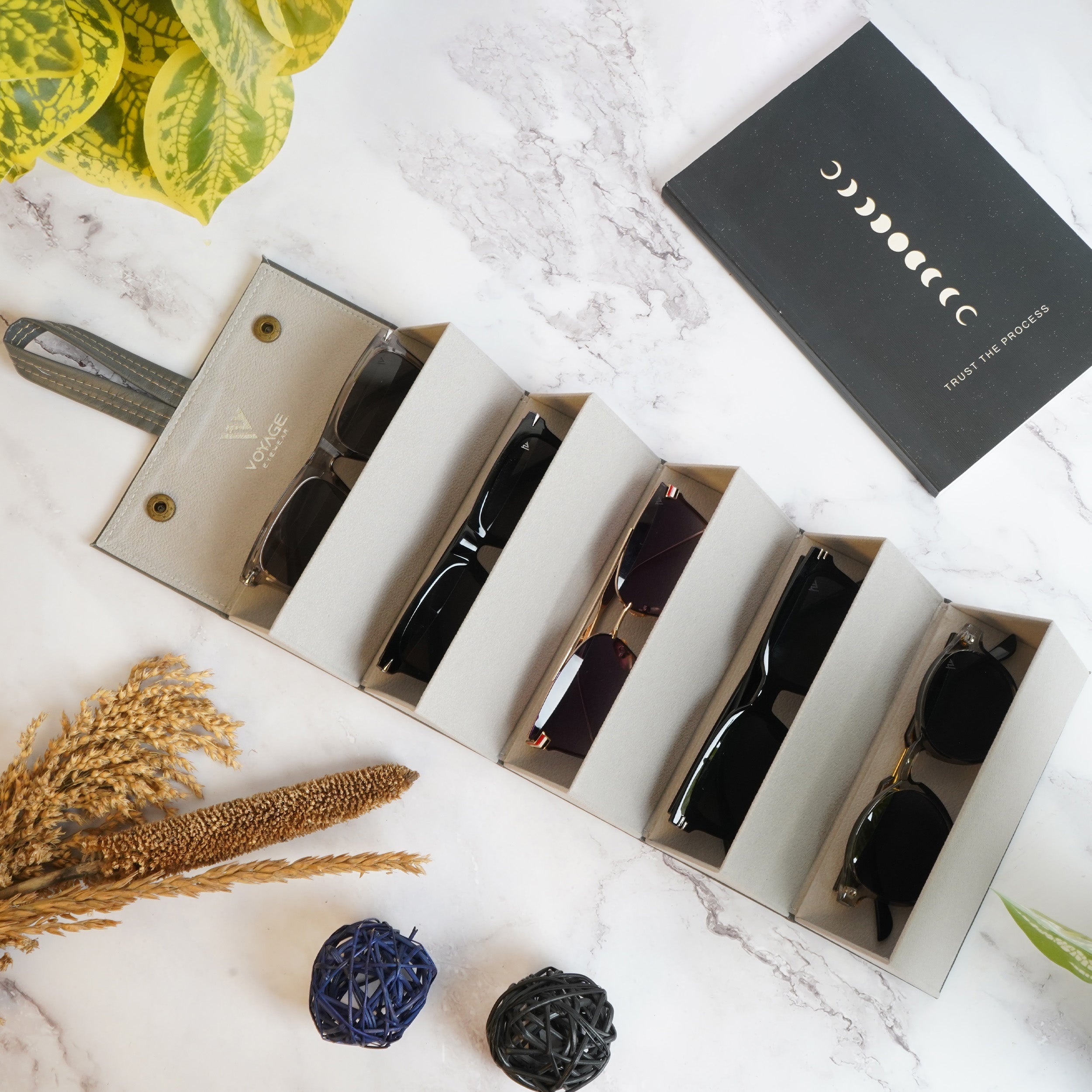 Voyage Grey Sunglasses or Eyeglasses Storage Box