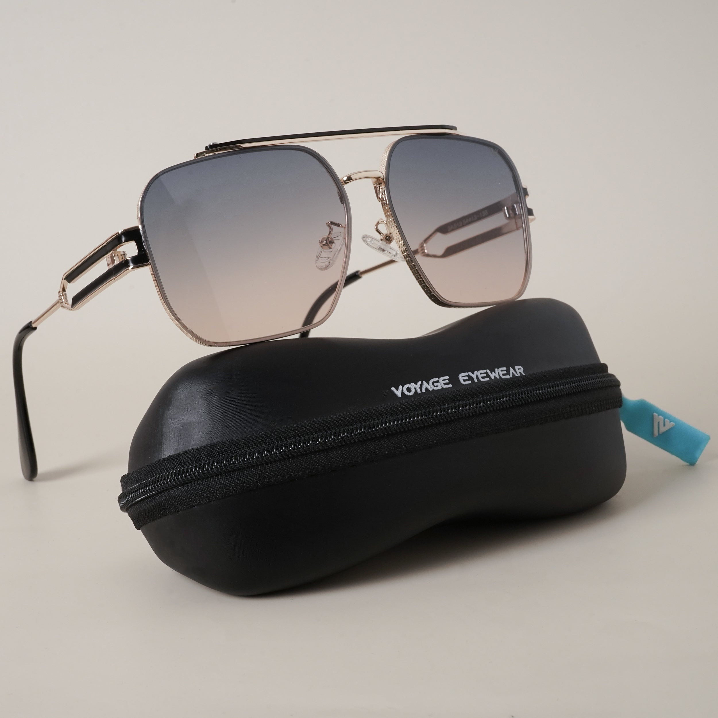 Voyage Blue & Brown Gradient Wayfarer Sunglasses MG3737