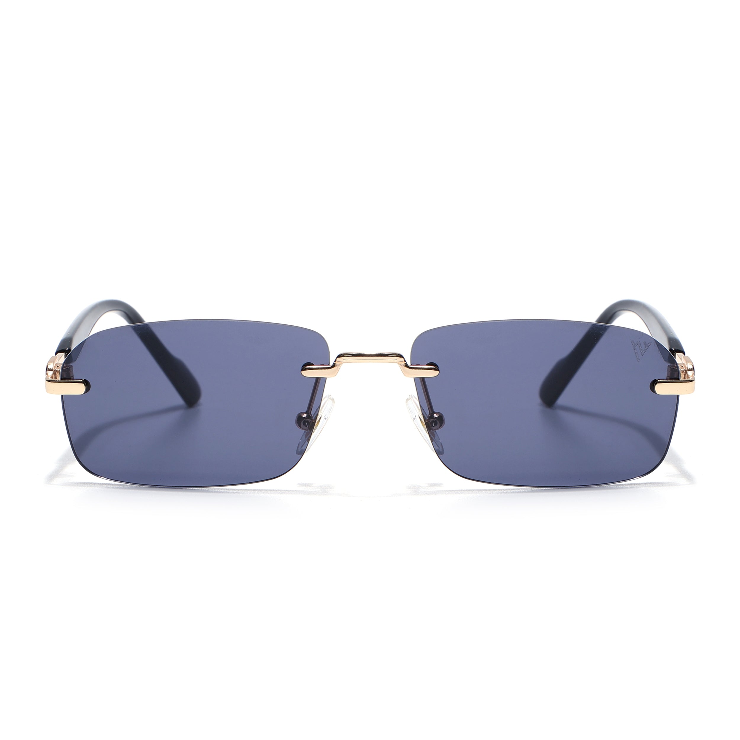 Satan | Smoked Black Rimless Sunglasses | Golden Frame - MG6616