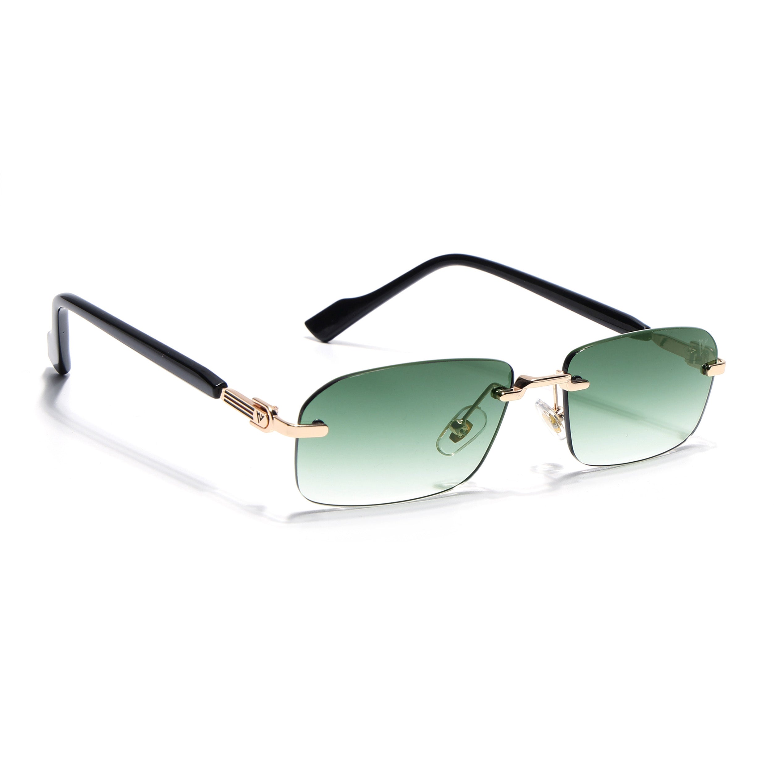 Satan | Emerland Green Rimless Sunglasses | Golden Frame - MG6620