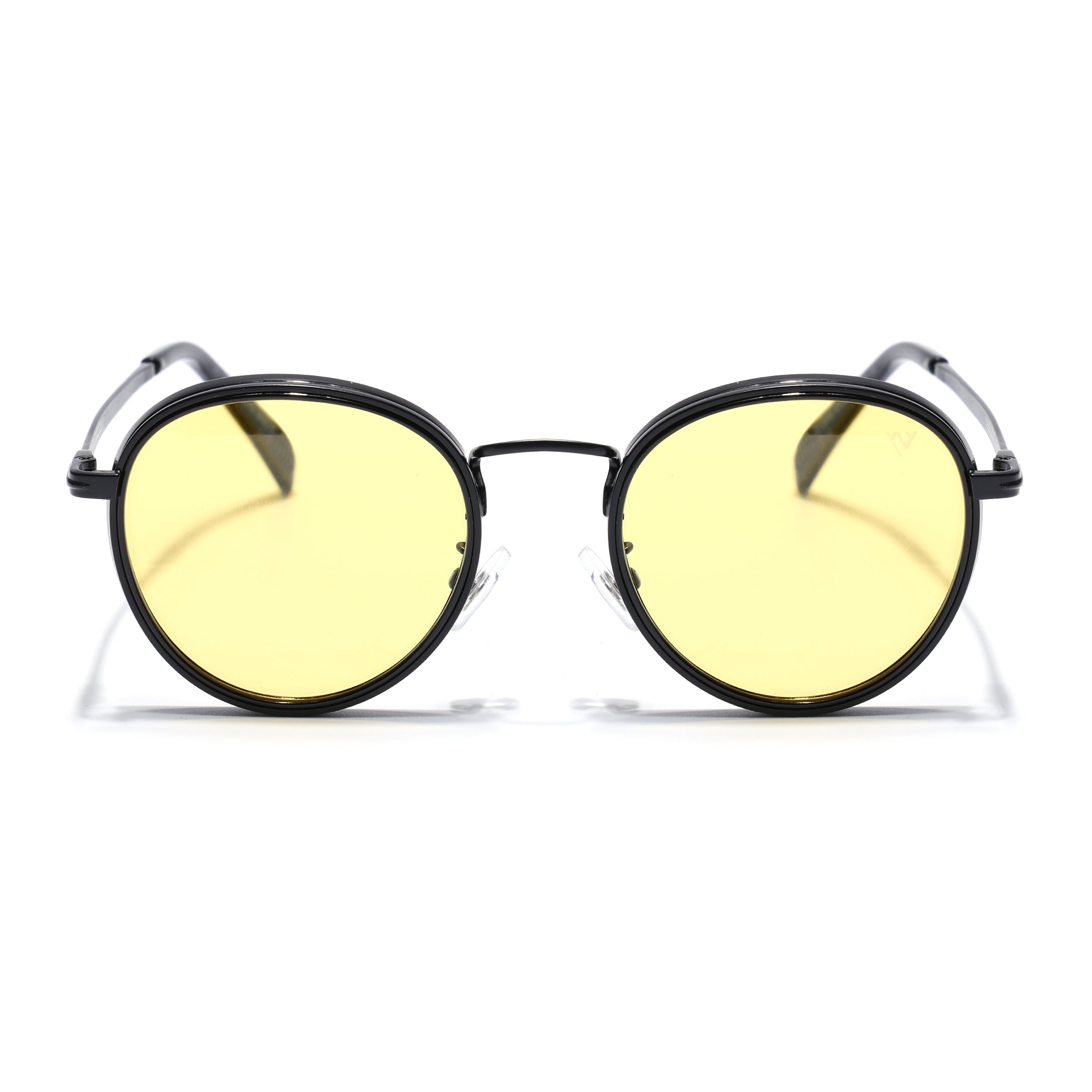 Captain | Yellow Round Polarized Sunglasses - PMG7251
