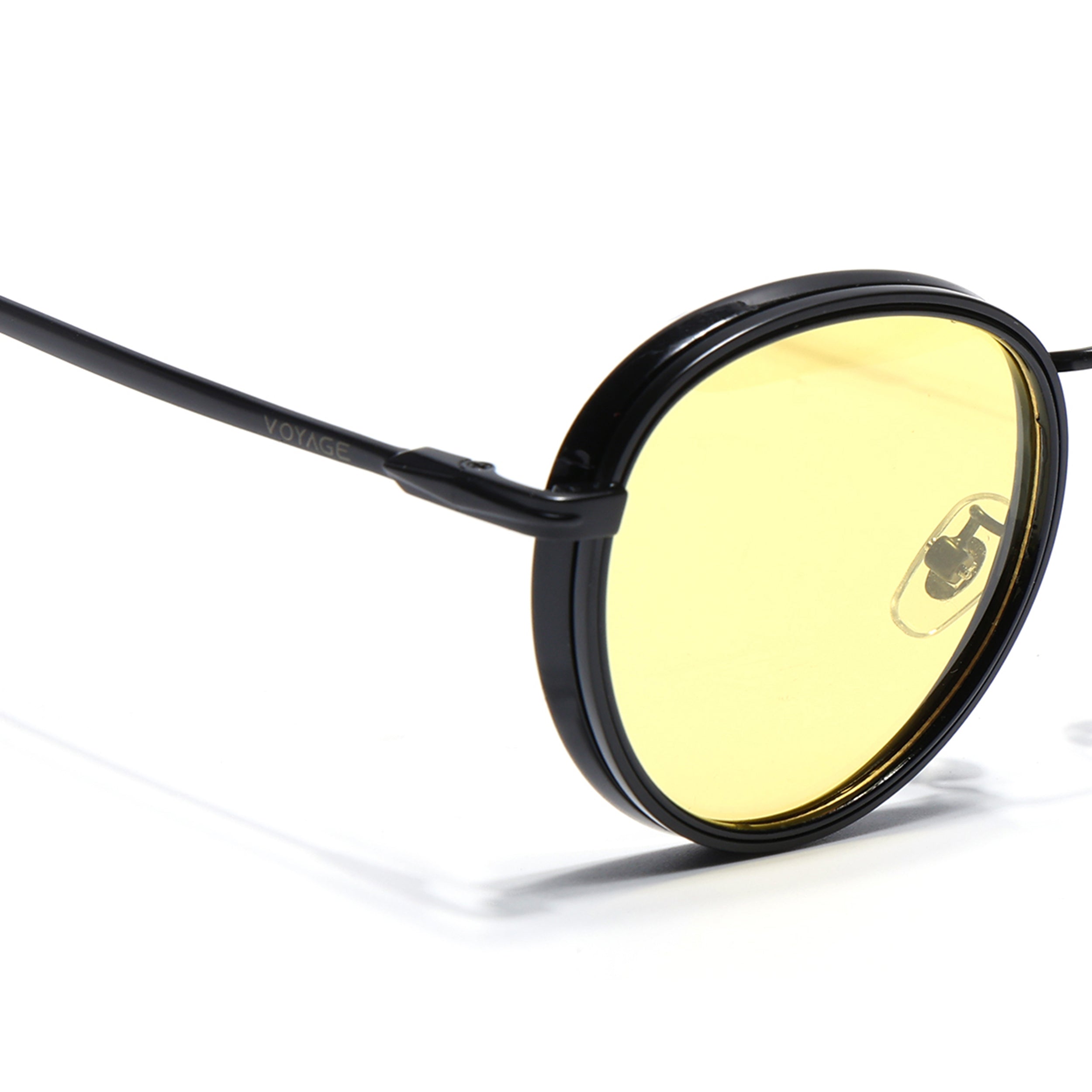 Captain | Yellow Round Polarized Sunglasses - PMG7251