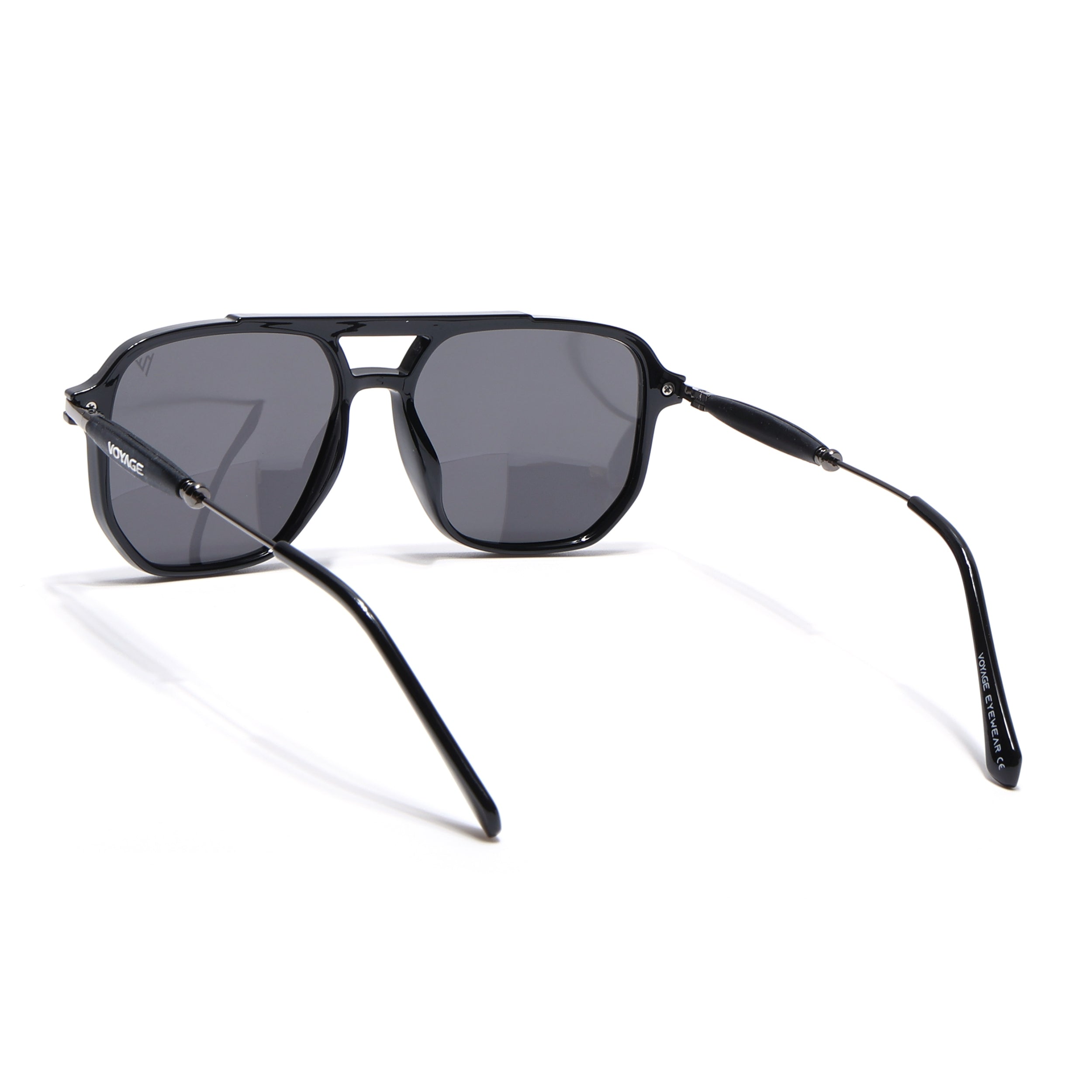 Wayfarer Polarized Sunglasses (Shine Black Lens | Black Frame - PMG5440)