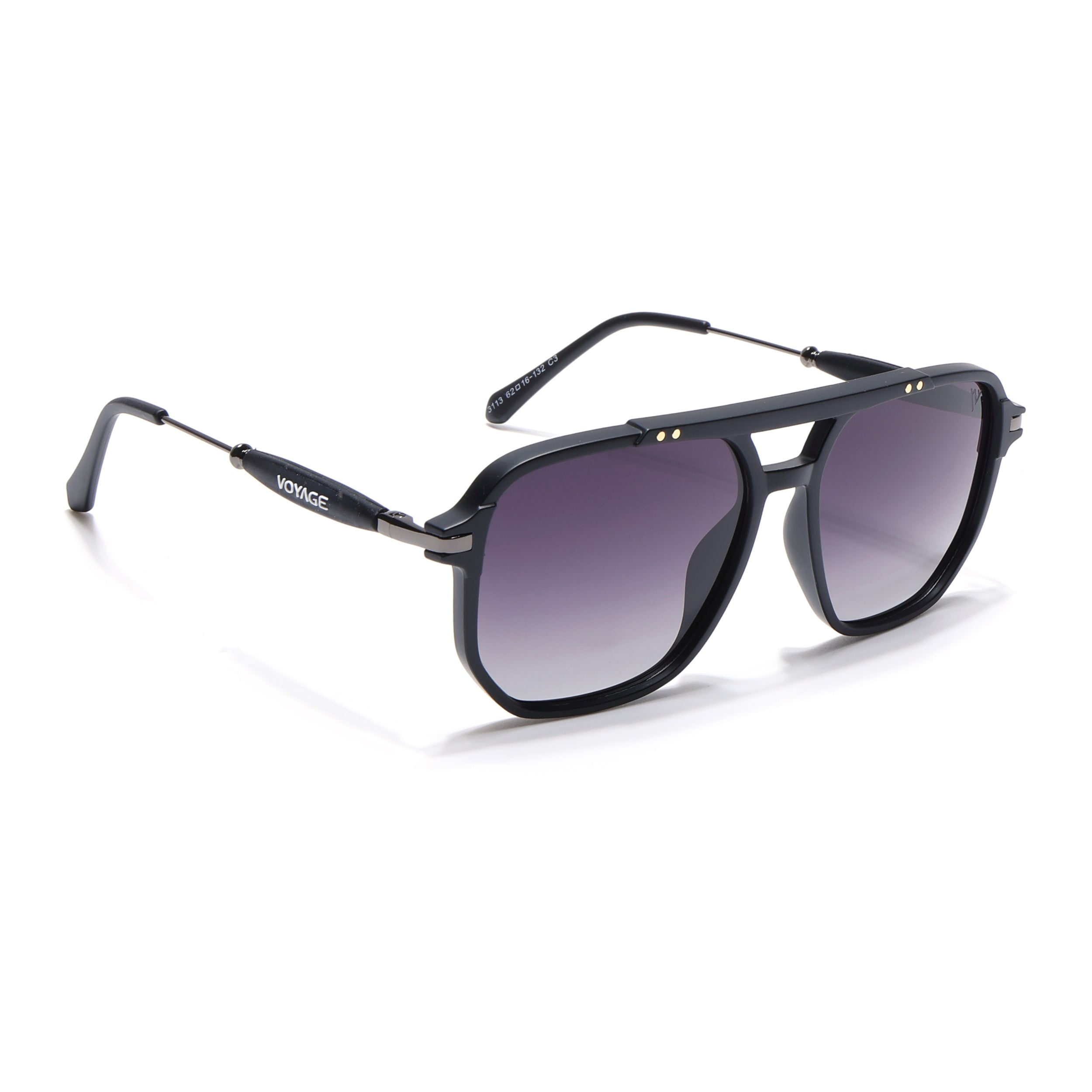 Wayfarer Polarized Sunglasses (Matt Black Lens | Black Frame - PMG5441)