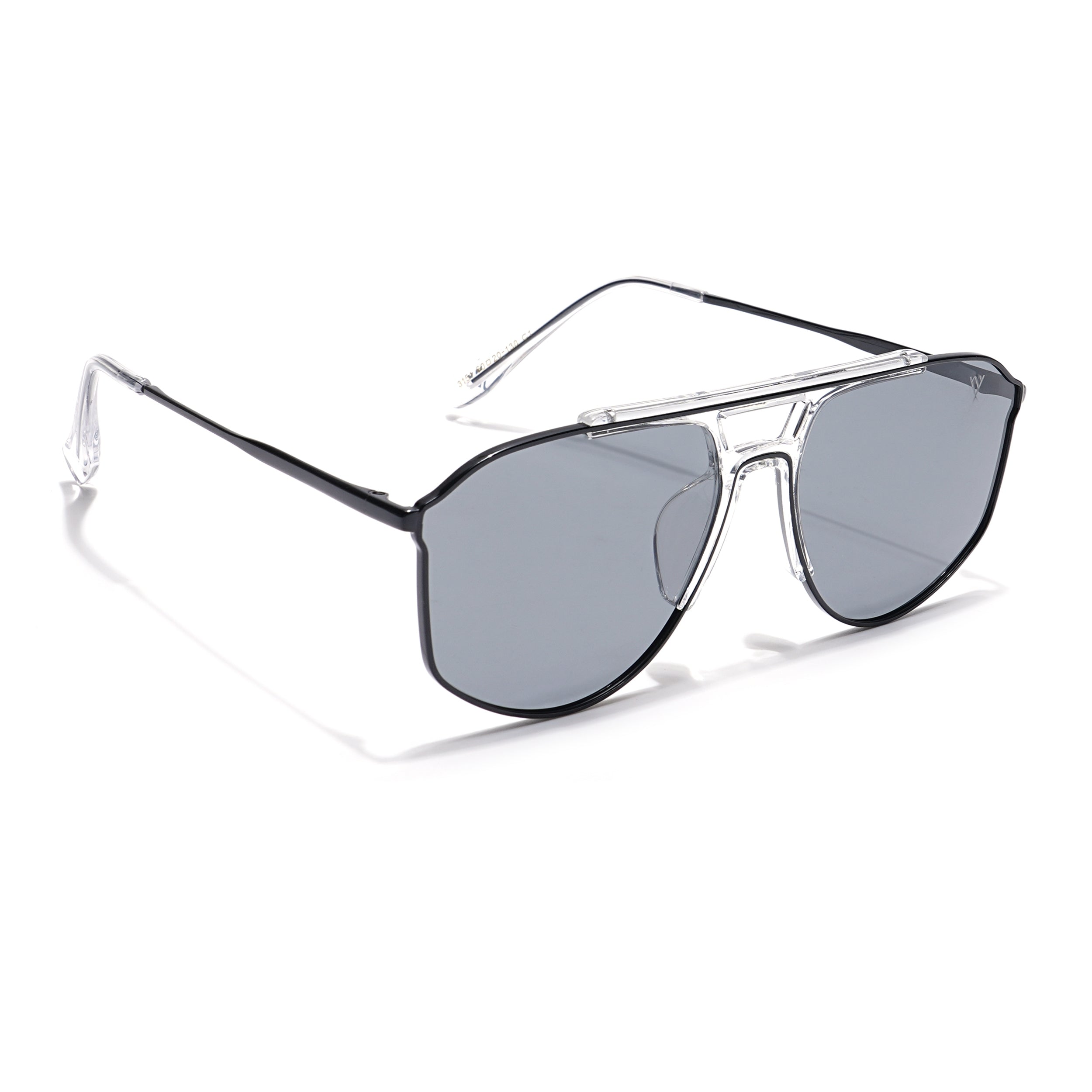 Voyage Select Wayfarer Sunglasses (Grey Lens | Black & Transparent Frame - SLPMG6279)