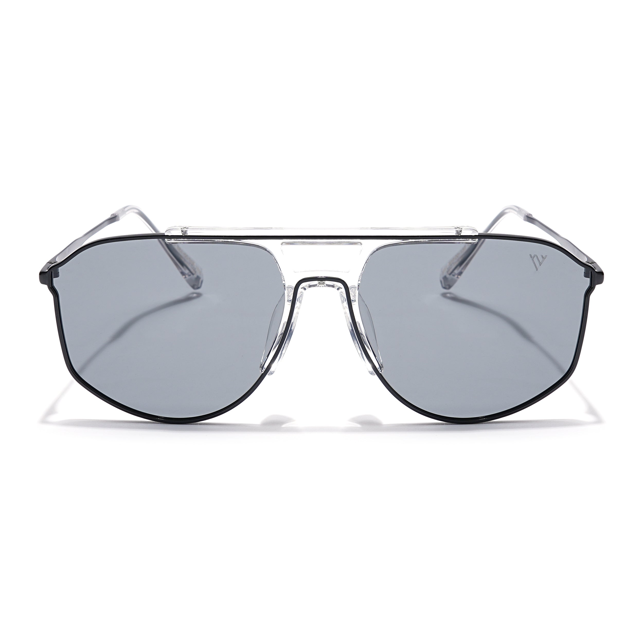 Voyage Select Wayfarer Sunglasses (Grey Lens | Black & Transparent Frame - SLPMG6279)