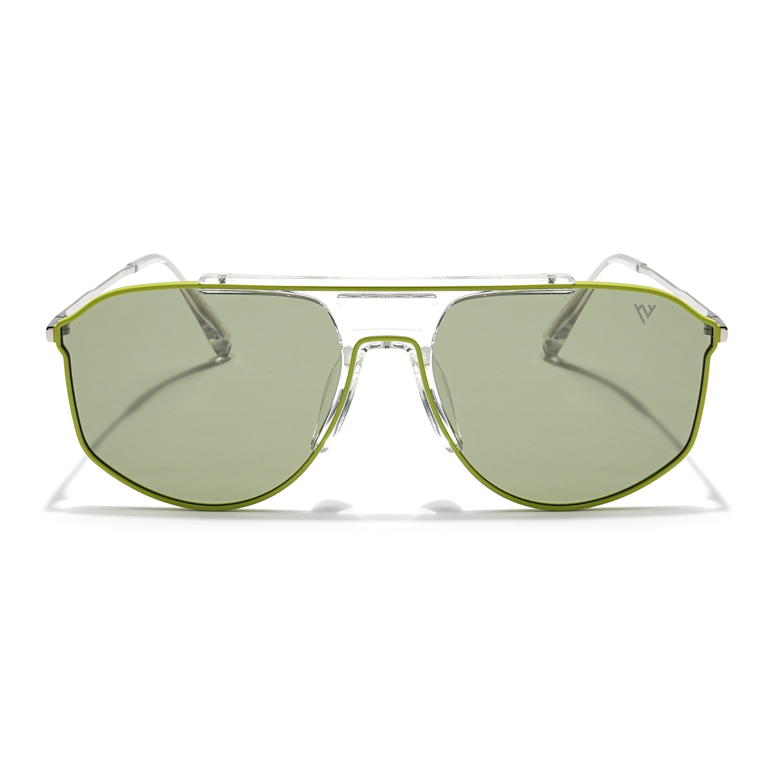 Voyage Select Wayfarer Sunglasses (Green Lens | Green & Transparent Frame - SLPMG6280)