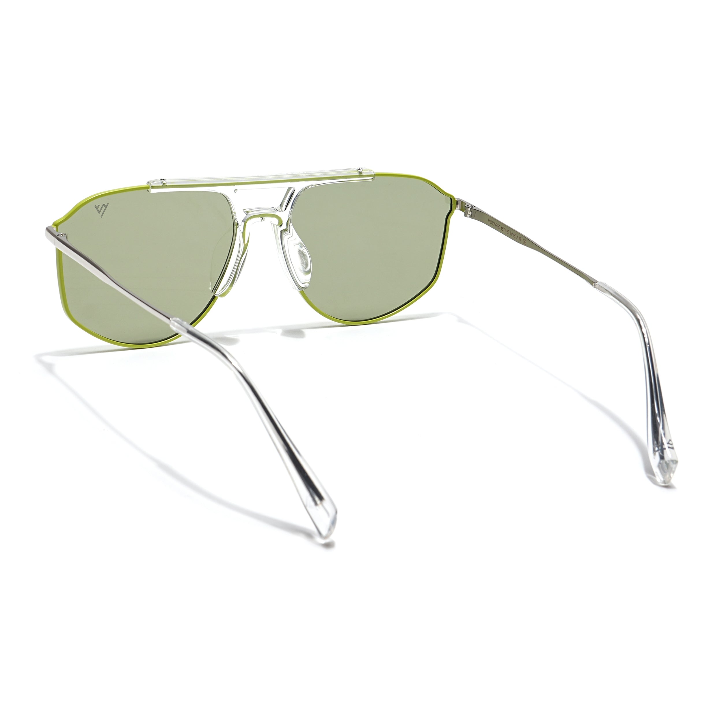 Voyage Select Wayfarer Sunglasses (Green Lens | Green & Transparent Frame - SLPMG6280)