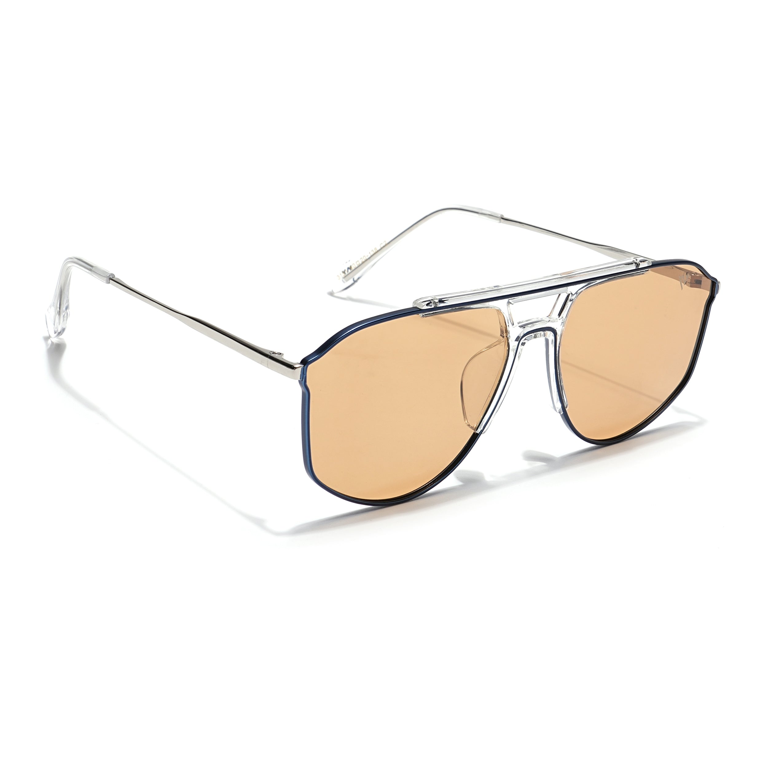 Voyage Select Wayfarer Sunglasses (Brown Lens | Blue & Transparent Frame - SLPMG6283)