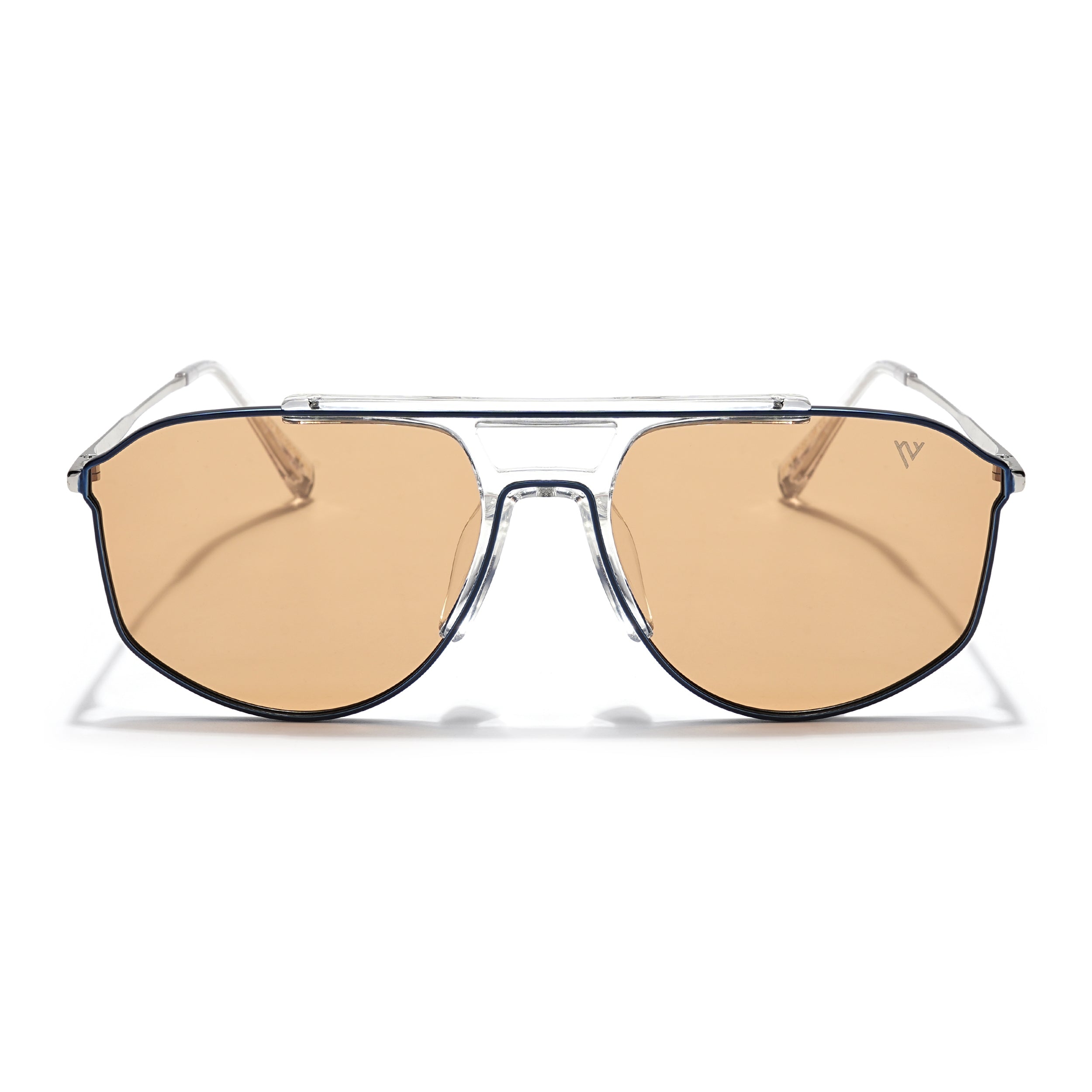 Voyage Select Wayfarer Sunglasses (Brown Lens | Blue & Transparent Frame - SLPMG6283)