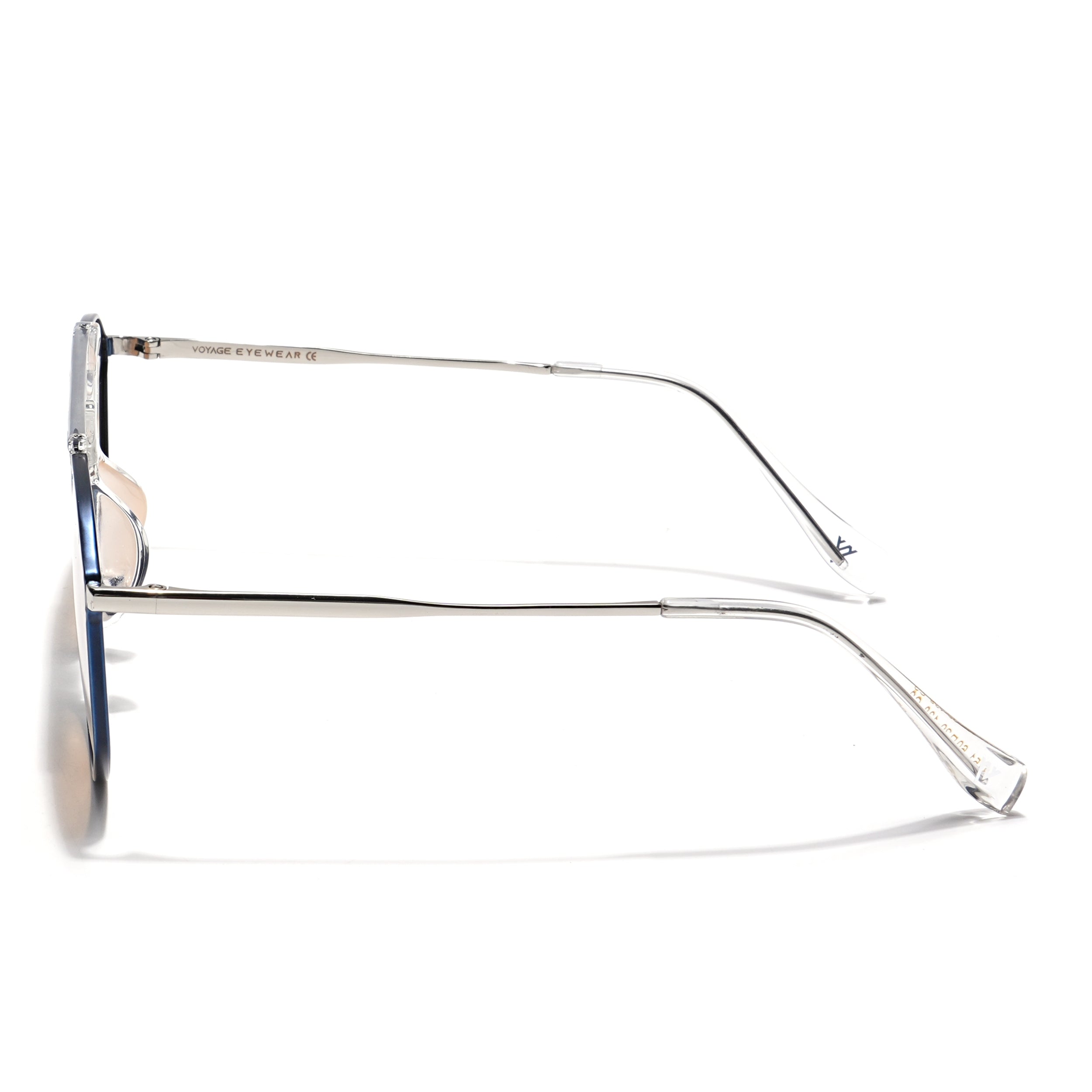 Voyage Select Wayfarer Sunglasses (Brown Lens | Blue & Transparent Frame - SLPMG6283)