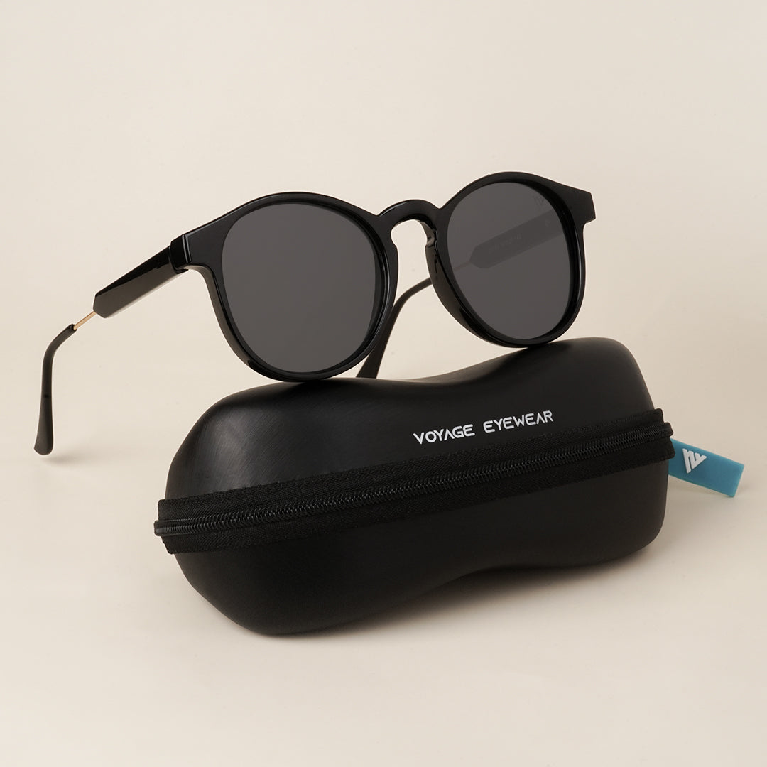 Voyage Black Round Sunglasses MG3876