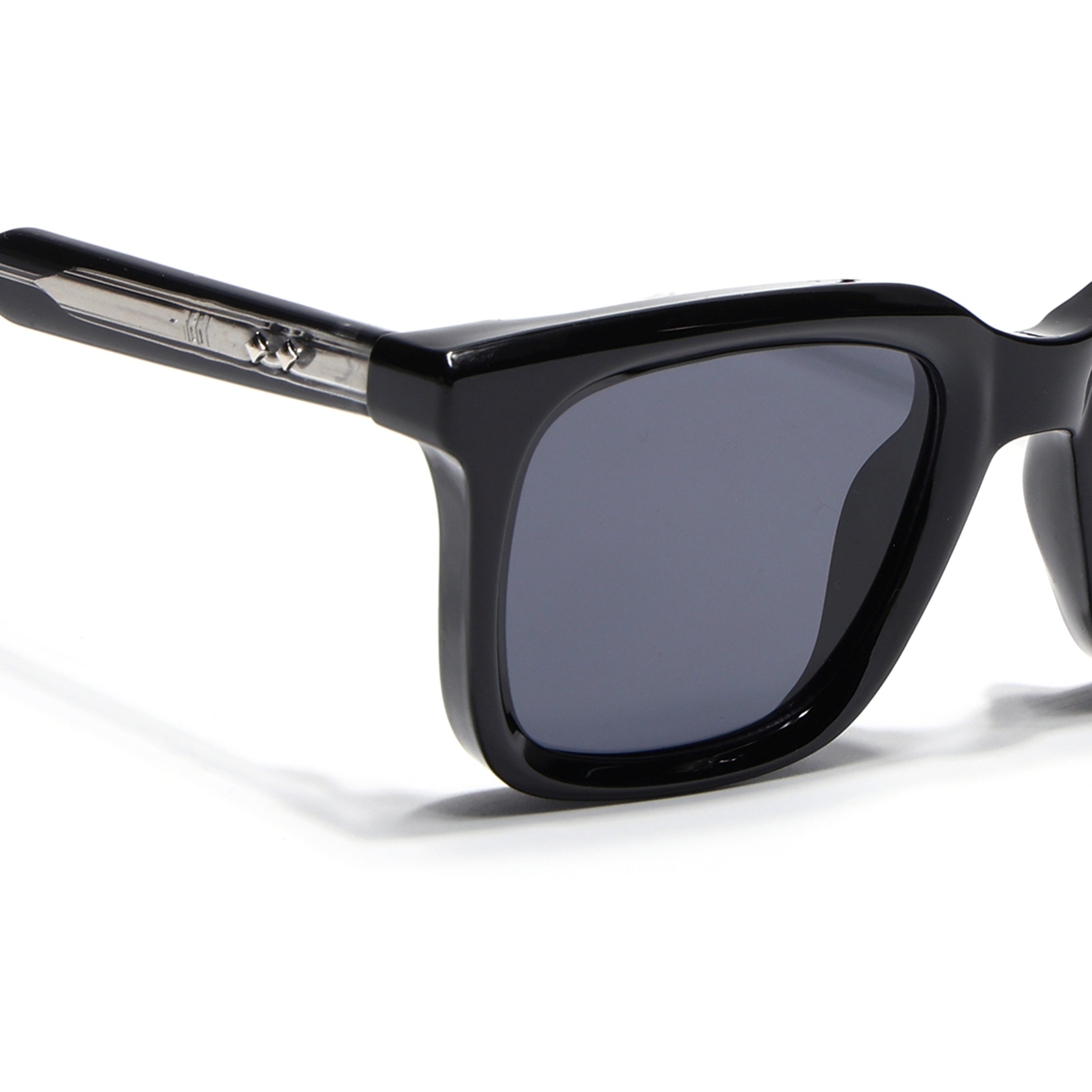 Square Sunglasses for Men & Women (Grey Lens | Shine Black Frame - MG7335)