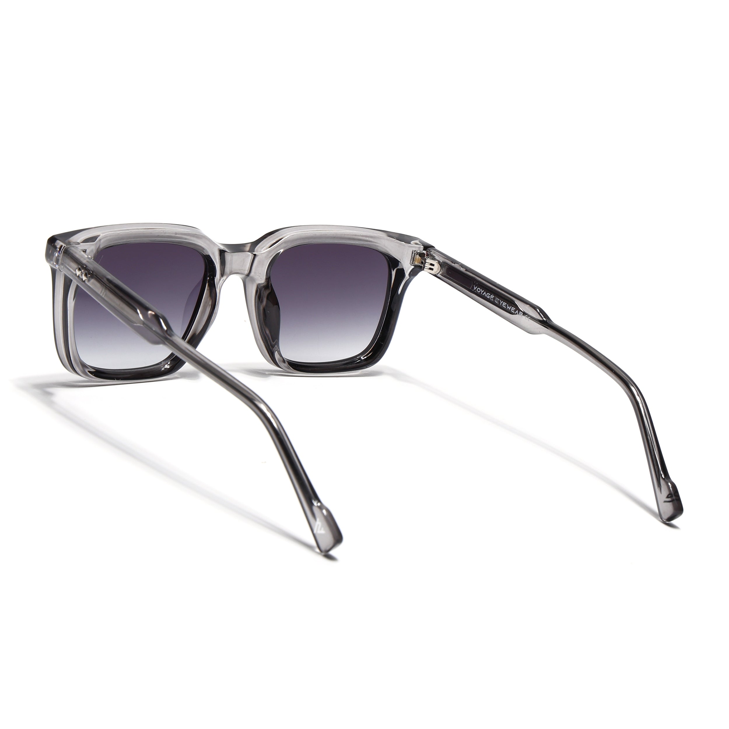 Square Sunglasses for Men & Women (Grey & Clear Lens | Grey Frame - MG7336)