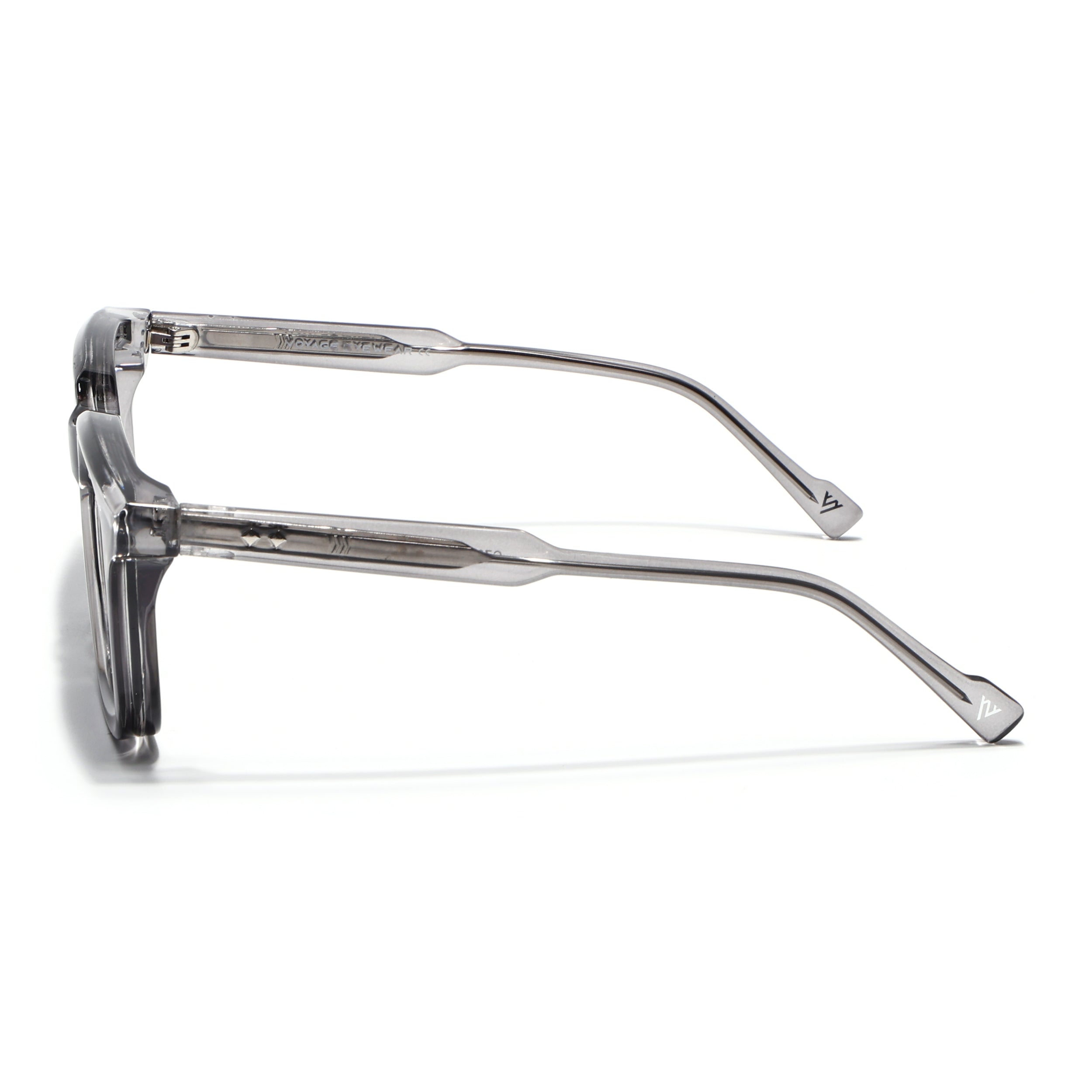 Square Sunglasses for Men & Women (Grey & Clear Lens | Grey Frame - MG7336)
