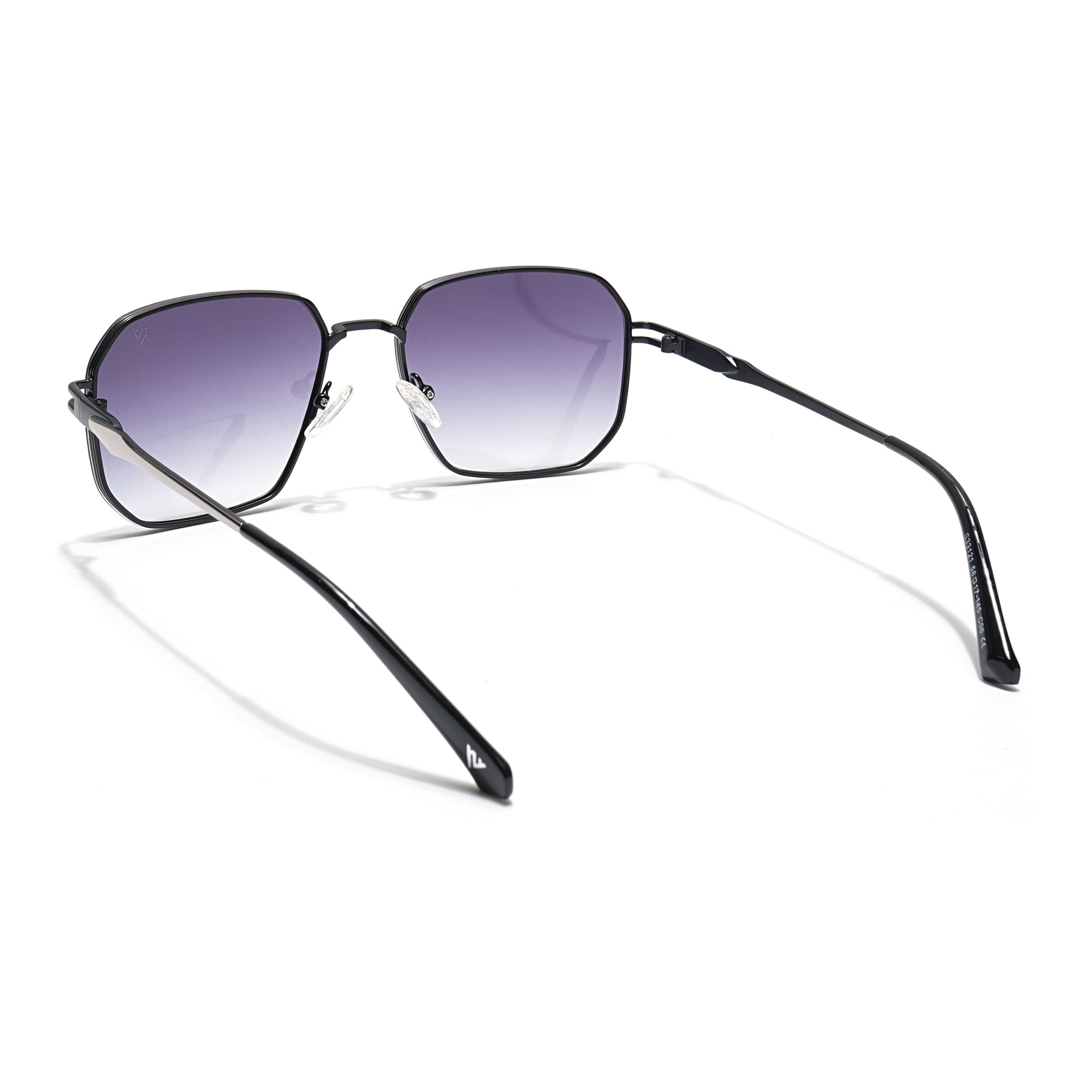 Voyage Select Square Sunglasses (Grey & Clear Lens | Black Frame - SLMG6308)