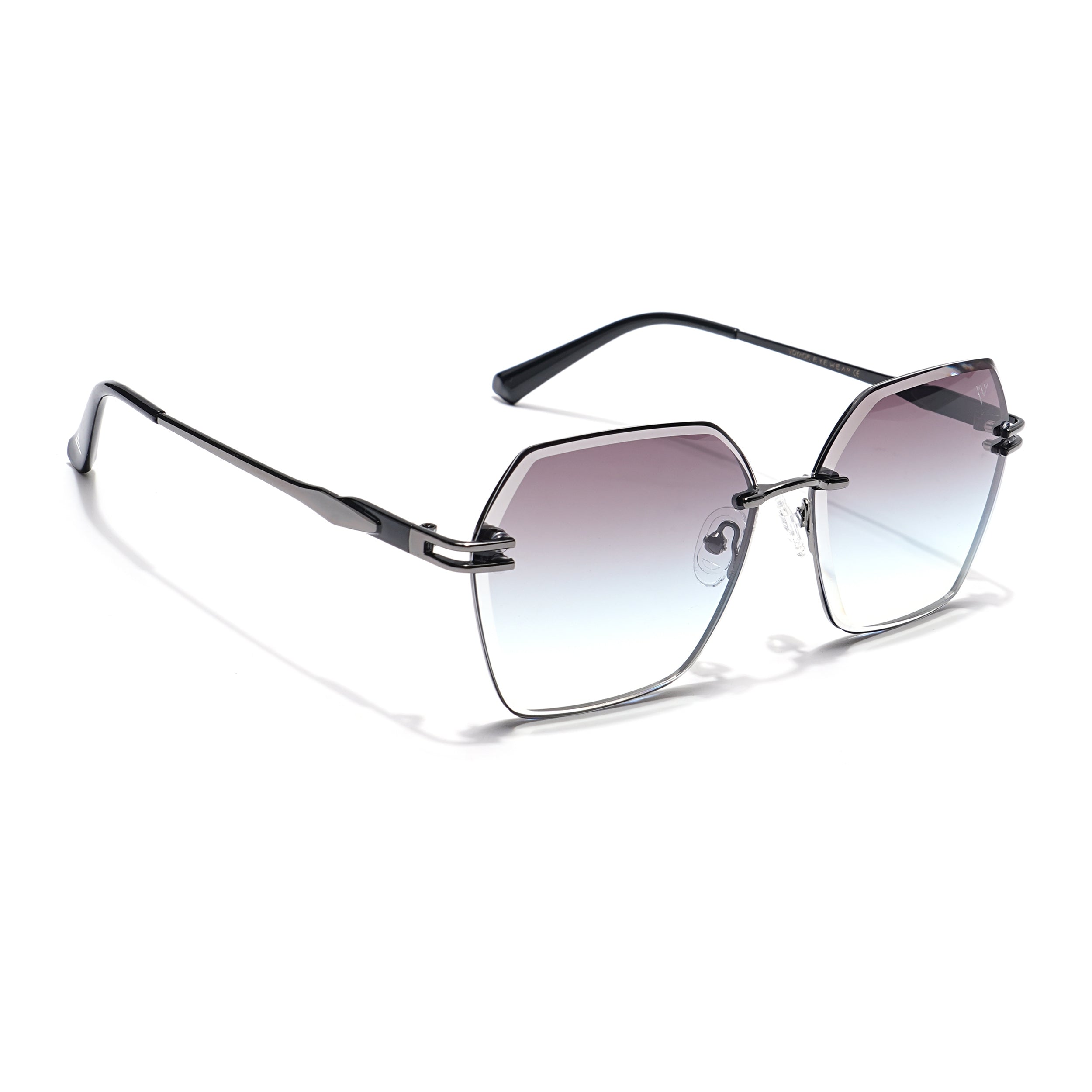Voyage Select Over Size Sunglasses (Light Grey & Clear Lens | Grey Frame - SLMG6251)
