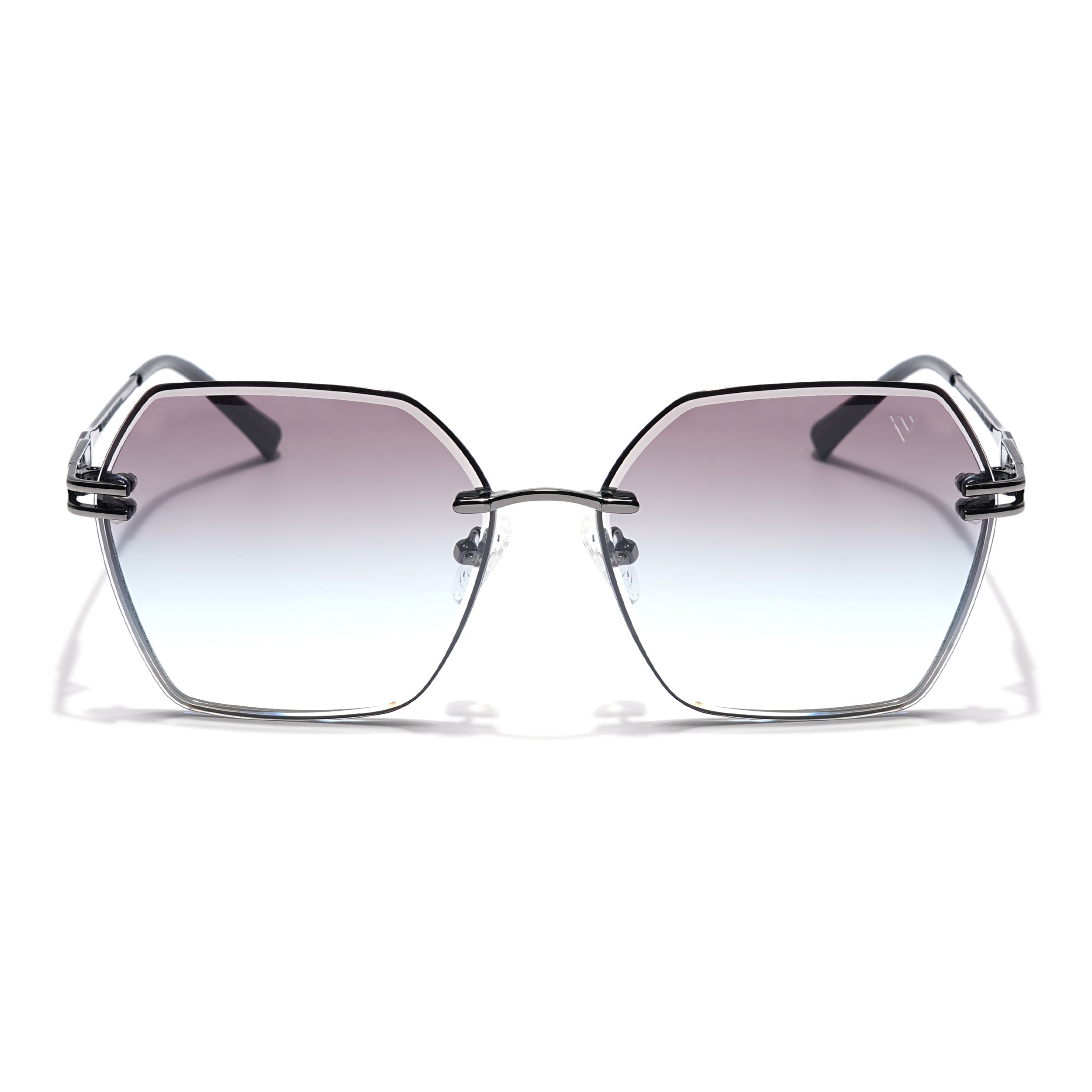 Voyage Select Over Size Sunglasses (Light Grey & Clear Lens | Grey Frame - SLMG6251)