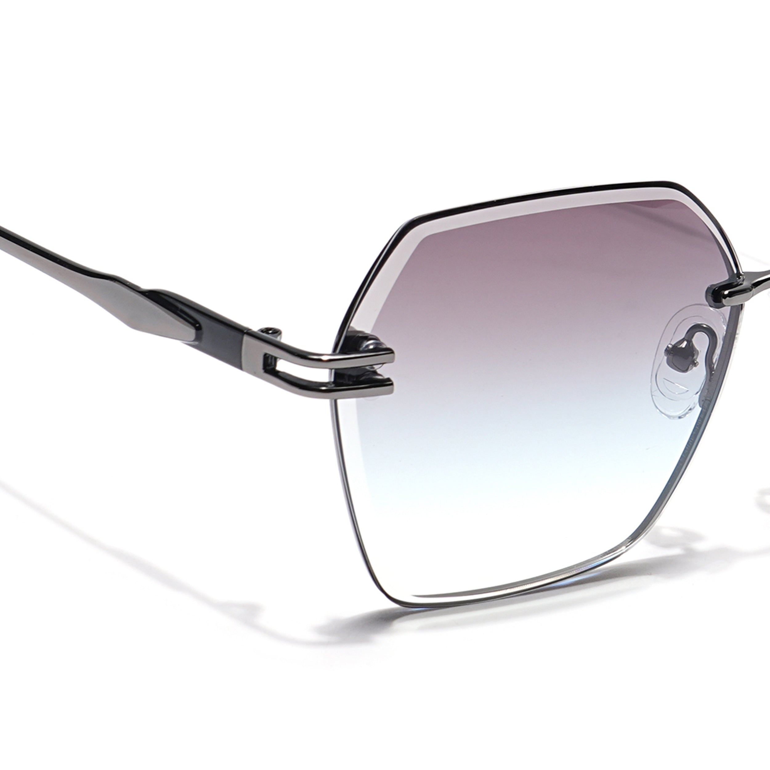 Voyage Select Over Size Sunglasses (Light Grey & Clear Lens | Grey Frame - SLMG6251)