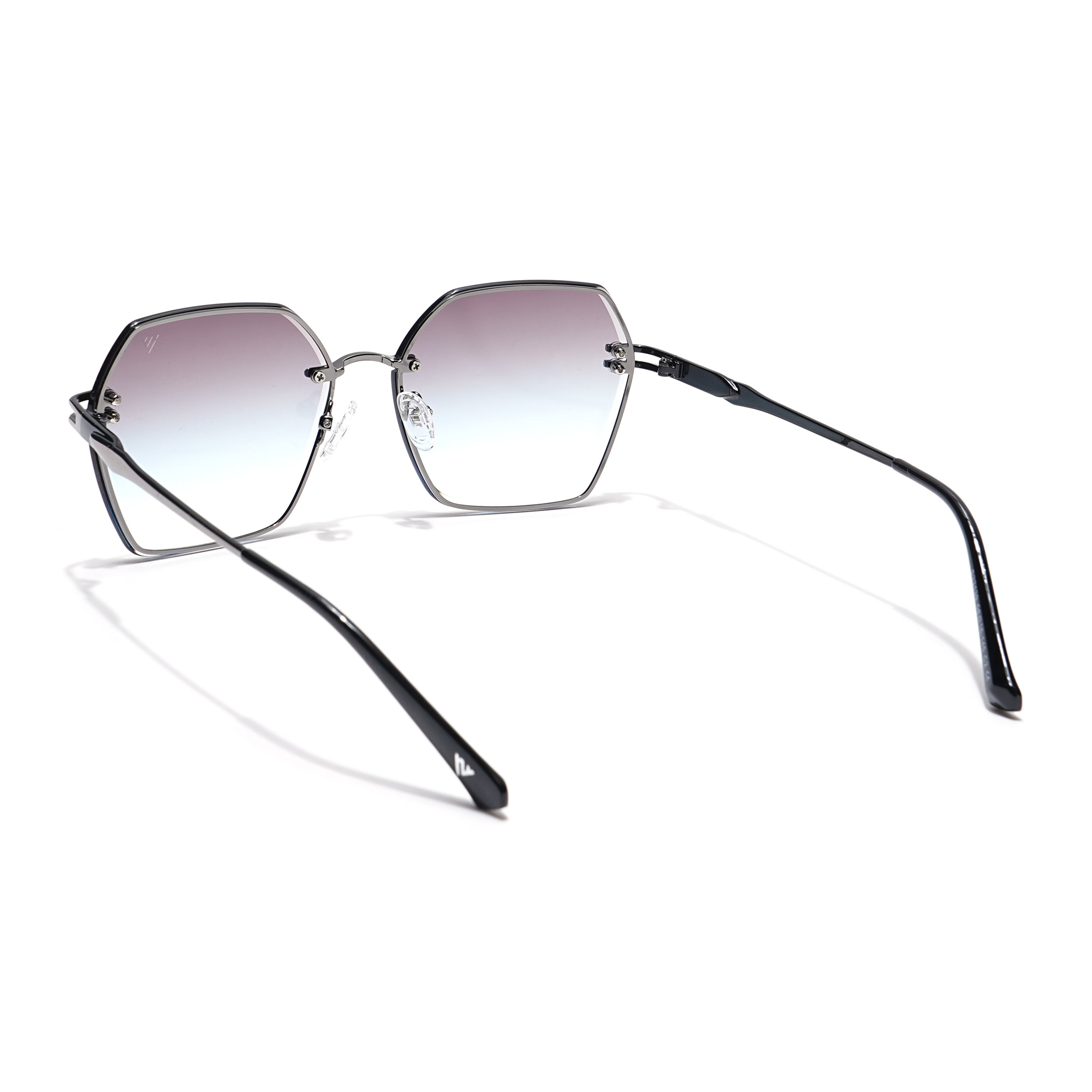 Voyage Select Over Size Sunglasses (Light Grey & Clear Lens | Grey Frame - SLMG6251)