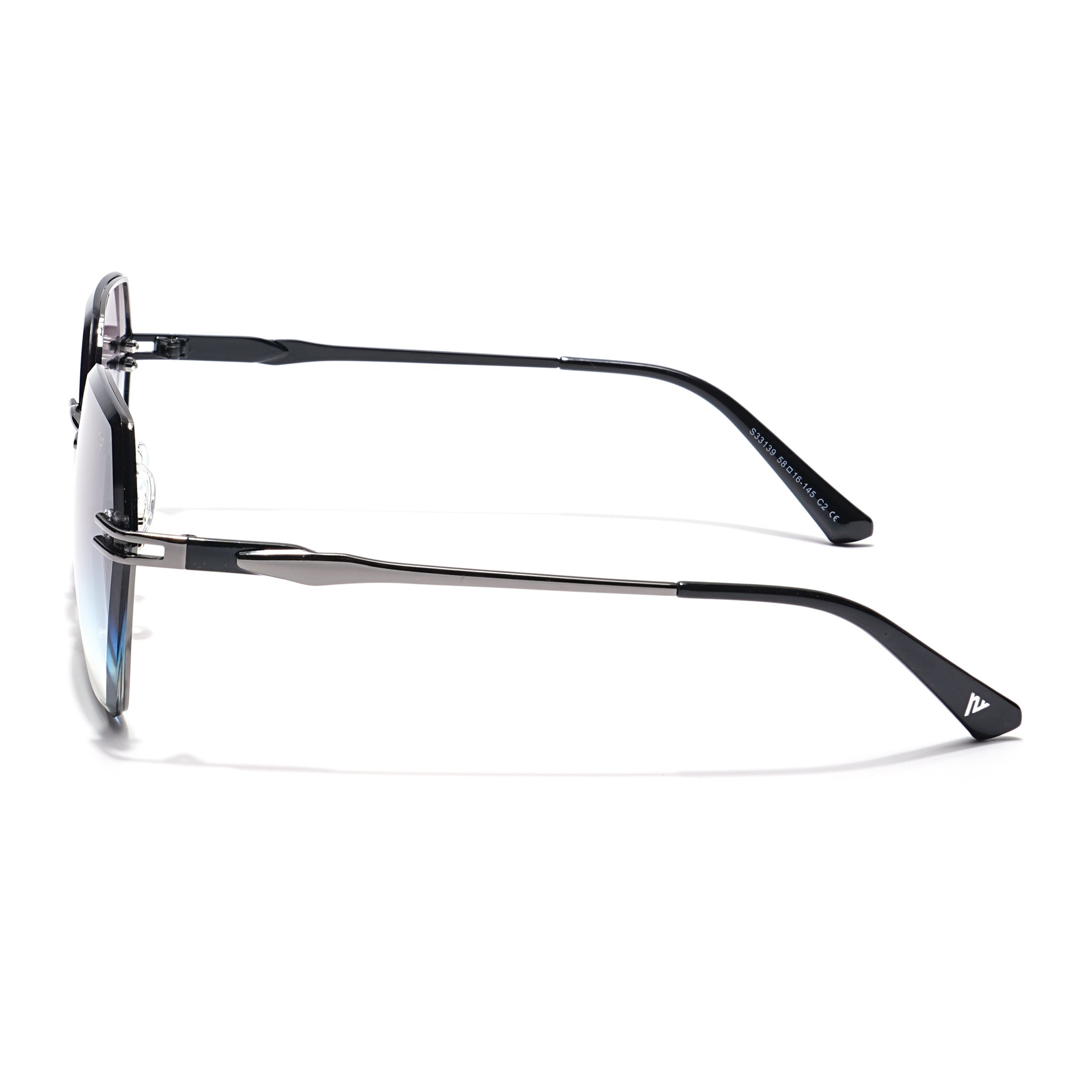 Voyage Select Over Size Sunglasses (Light Grey & Clear Lens | Grey Frame - SLMG6251)