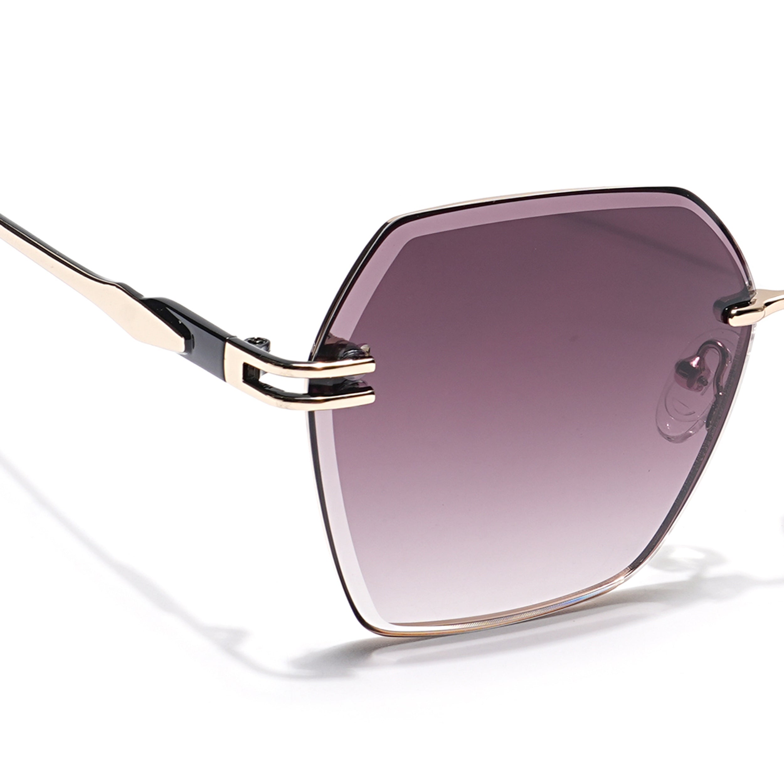 Voyage Select Over Size Sunglasses (Brown & Clear Lens | Golden Frame - SLMG6252)