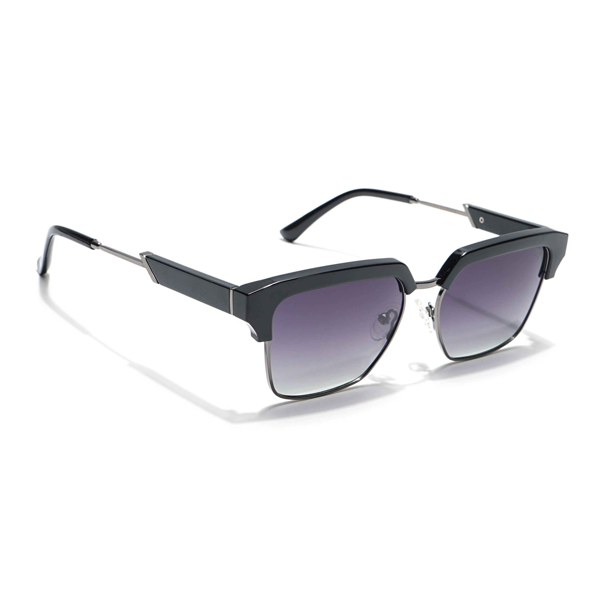 Voyage Select Square Sunglasses (Grey & Clear Lens | Shine Black & Grey Frame - SLPMG6293)