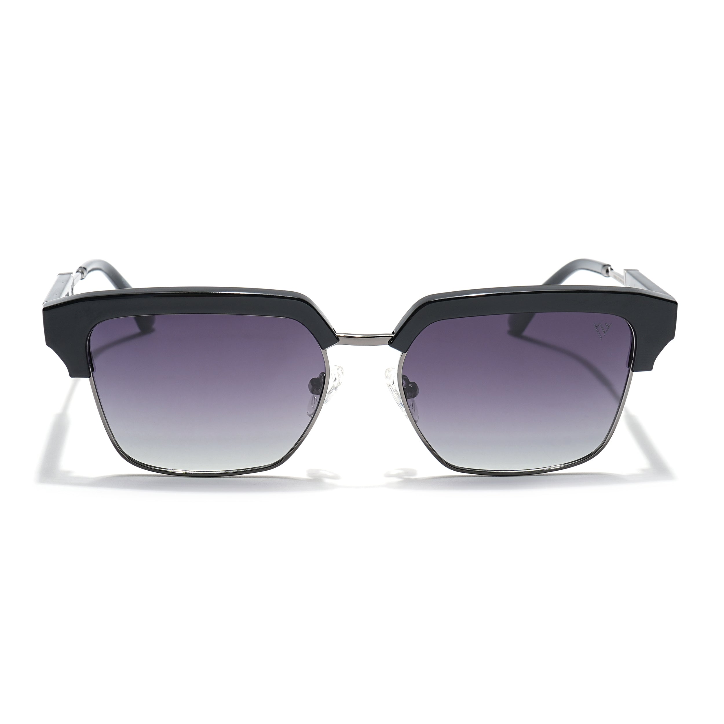 Voyage Select Square Sunglasses (Grey & Clear Lens | Shine Black & Grey Frame - SLPMG6293)