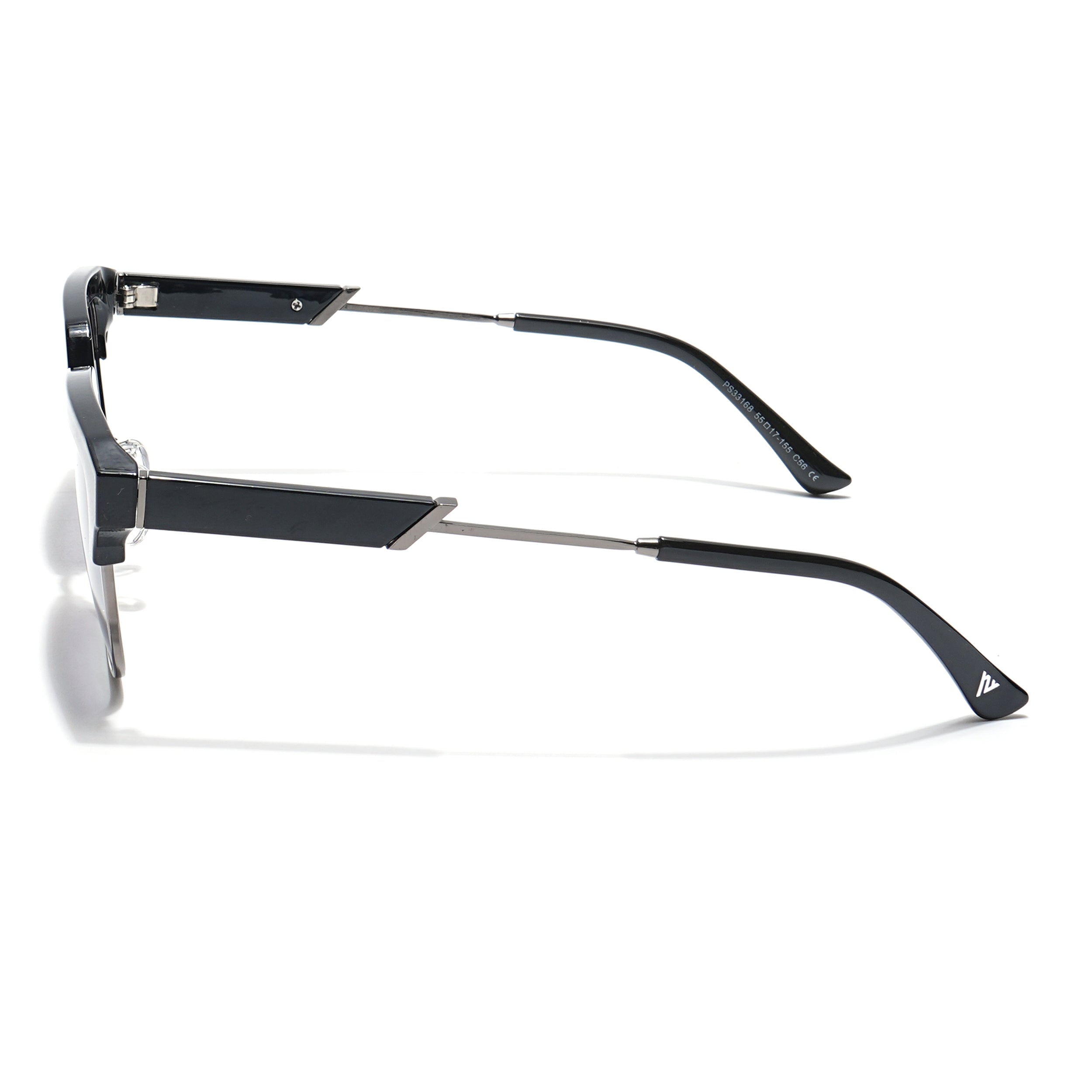 Voyage Select Square Sunglasses (Grey & Clear Lens | Shine Black & Grey Frame - SLPMG6293)