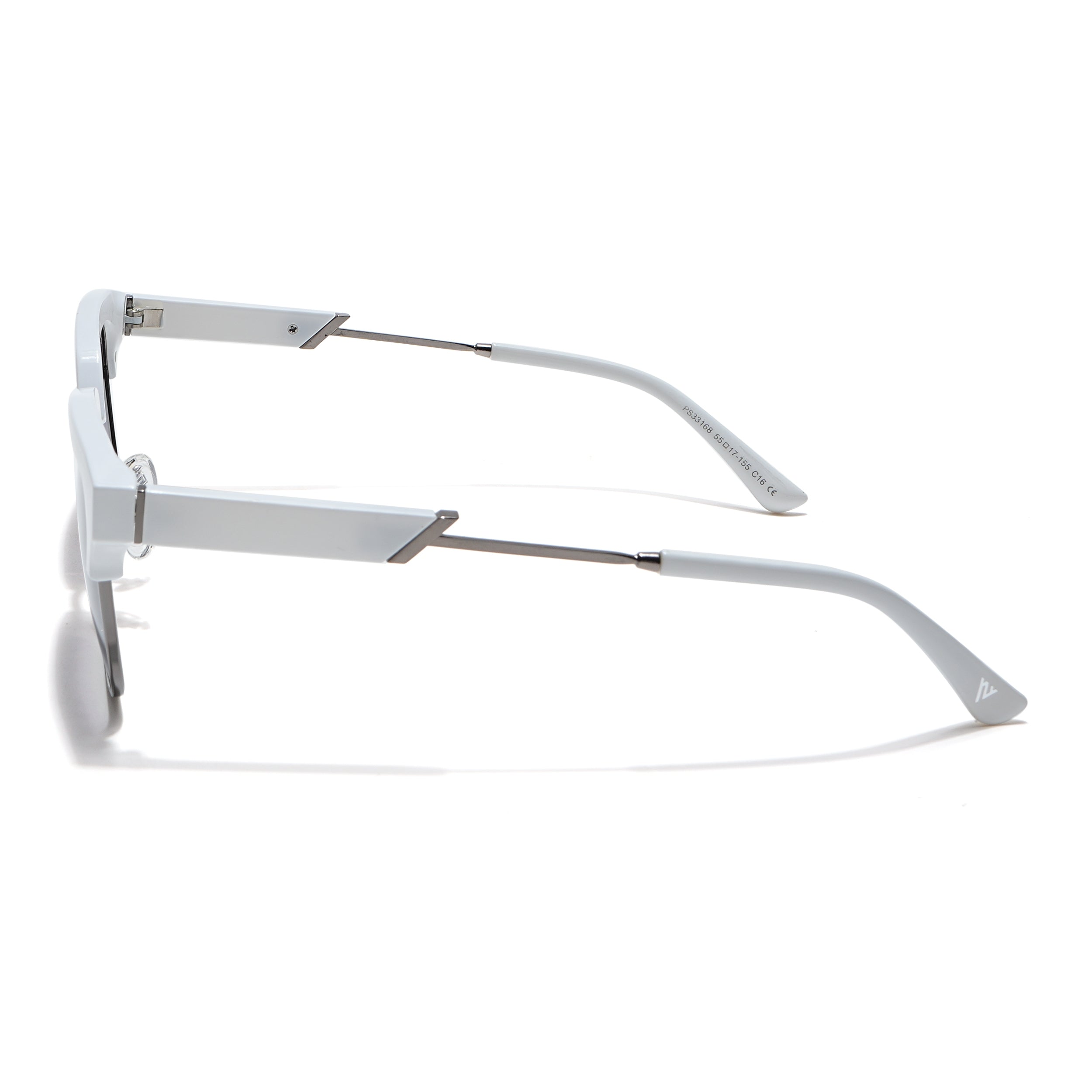 Voyage Select Square Sunglasses (Grey & Clear Lens | White & Grey Frame - SLPMG6296)